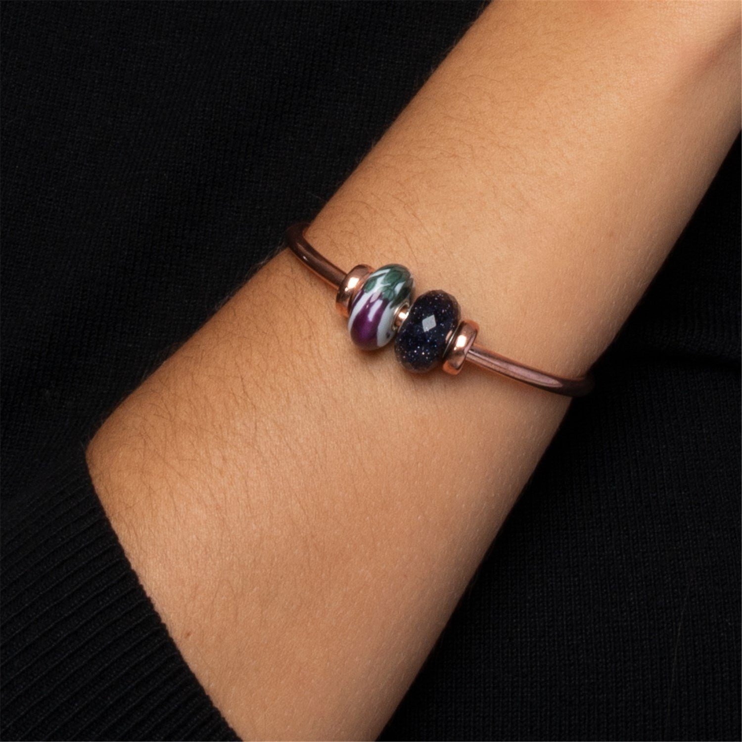 Trollbeads Armspange Armspange mit Spacern, kupfer, TCUBO-00089