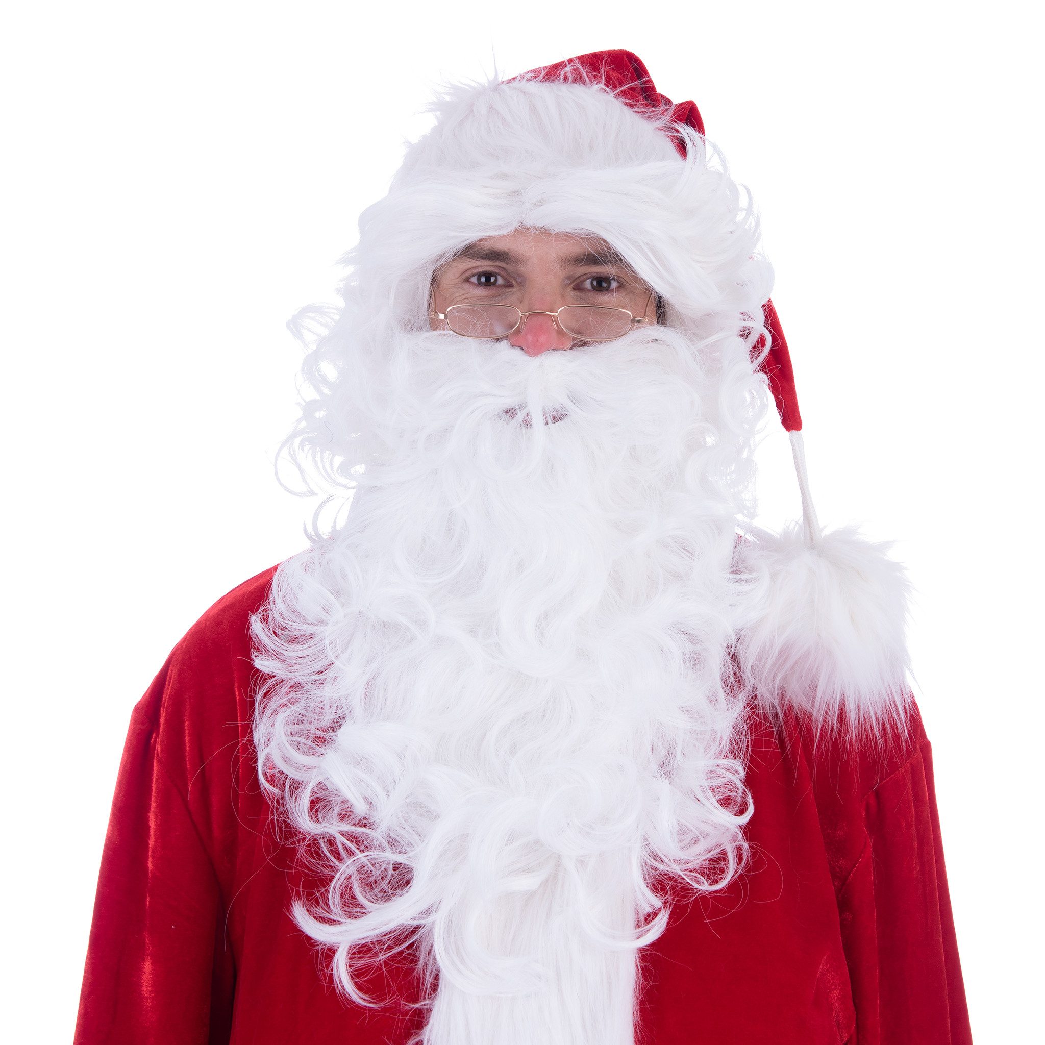 Kostüm-Perücke Weihnachtsmann Perücke und Bart, Weiß
