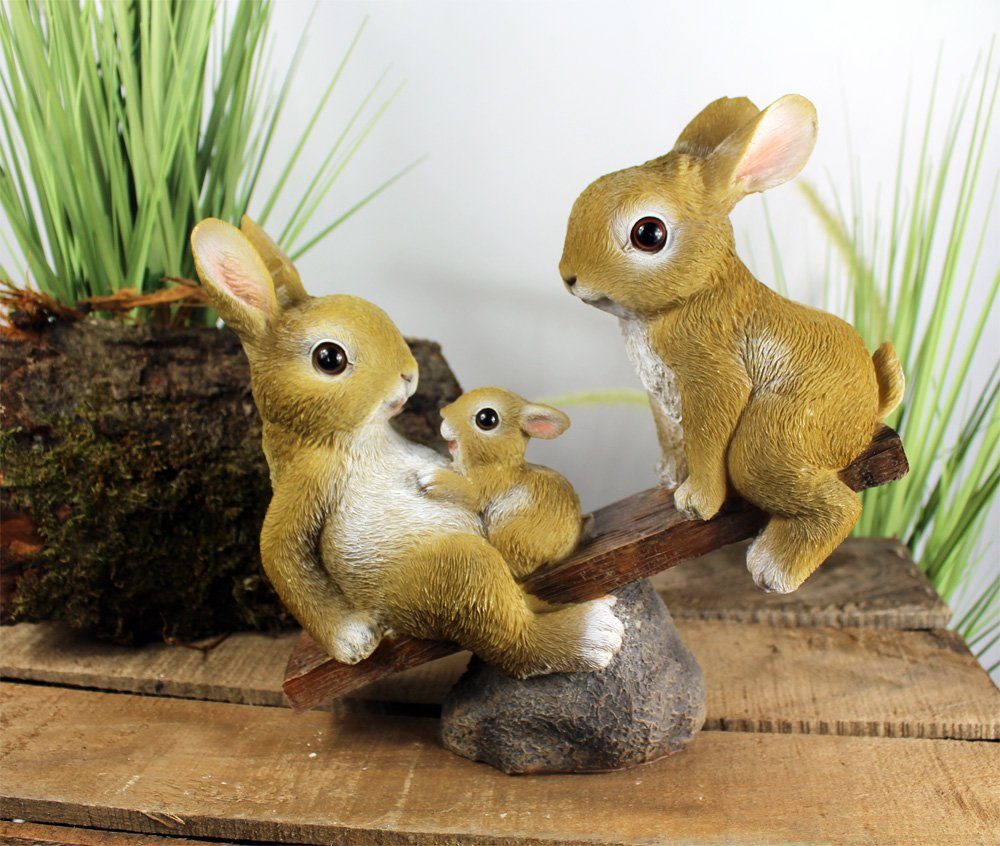 4er Set Familie Fuchs Keramik Deko - Herbstdeko Füchse In 9-16cm Für Haus & Garten