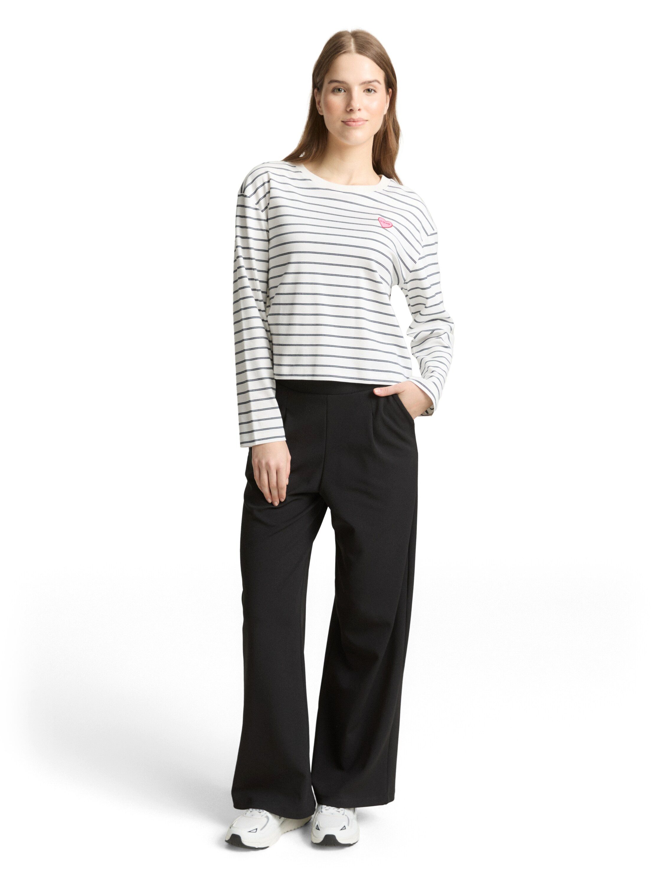 TOM TAILOR Denim T-Shirt mit Streifen Muster – Bild 4 von 5