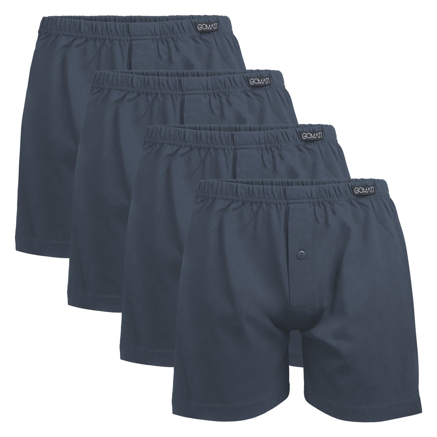 Boxershorts Herren Jersey Anthrazit Pack) aus Shorts Gomati Baumwolle Stretch (4er Boxershorts