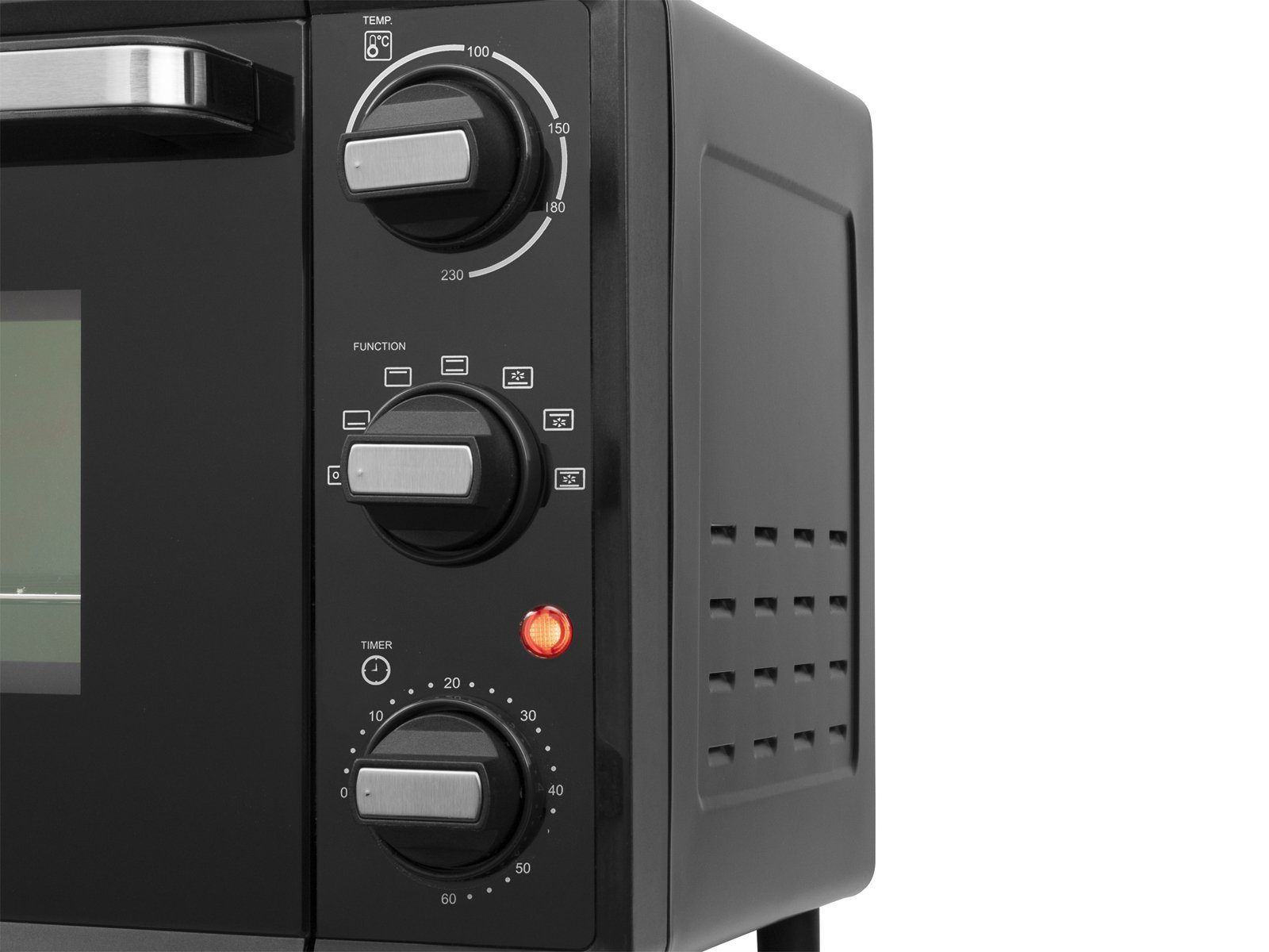 Tristar Minibackofen, Kleiner Tisch-Backofen Mini-Ofen 19 Liter, mit Umluft Pizzabackofen