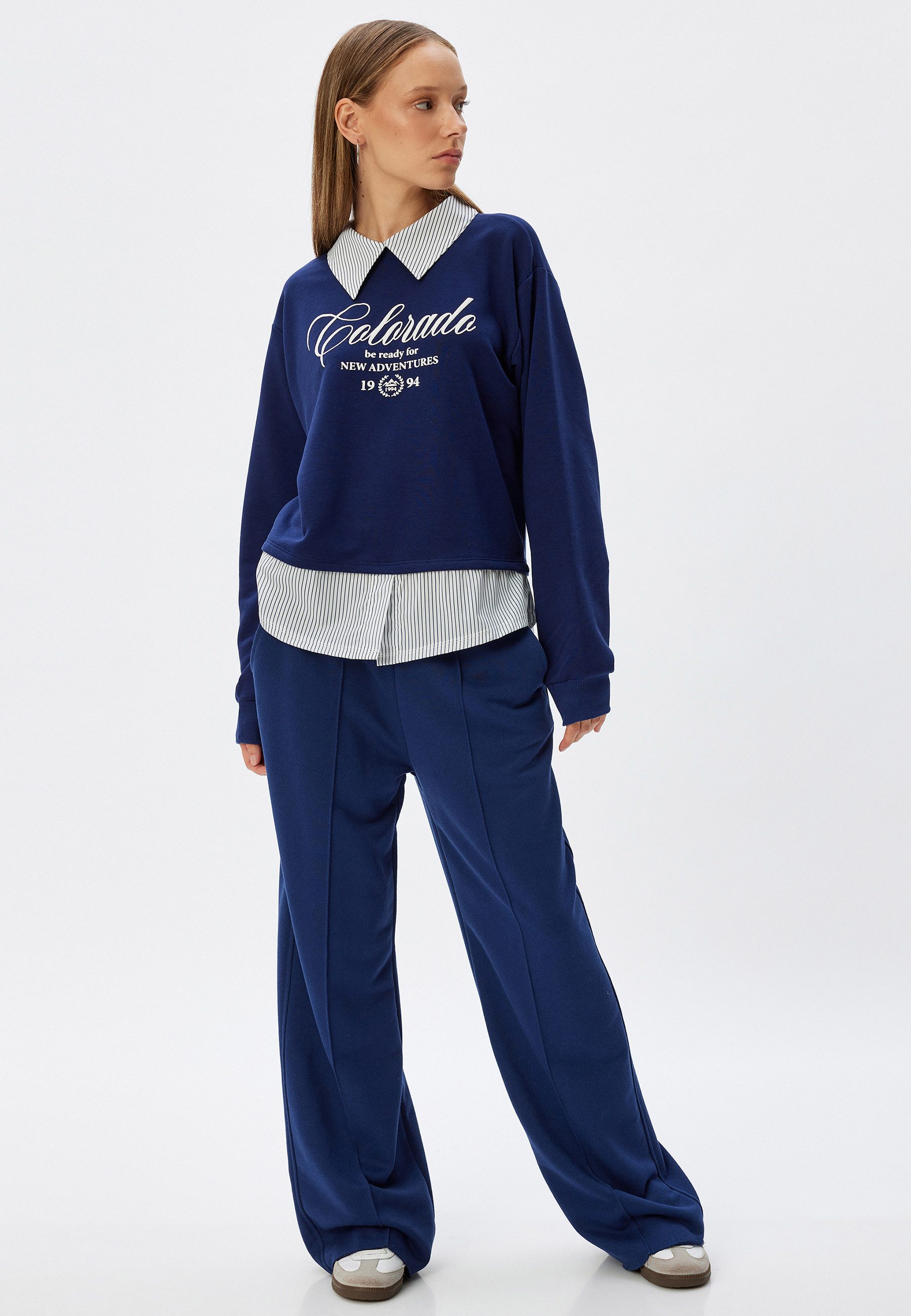 Koton Sweatshirt Hemdkragen Relax günstig online kaufen