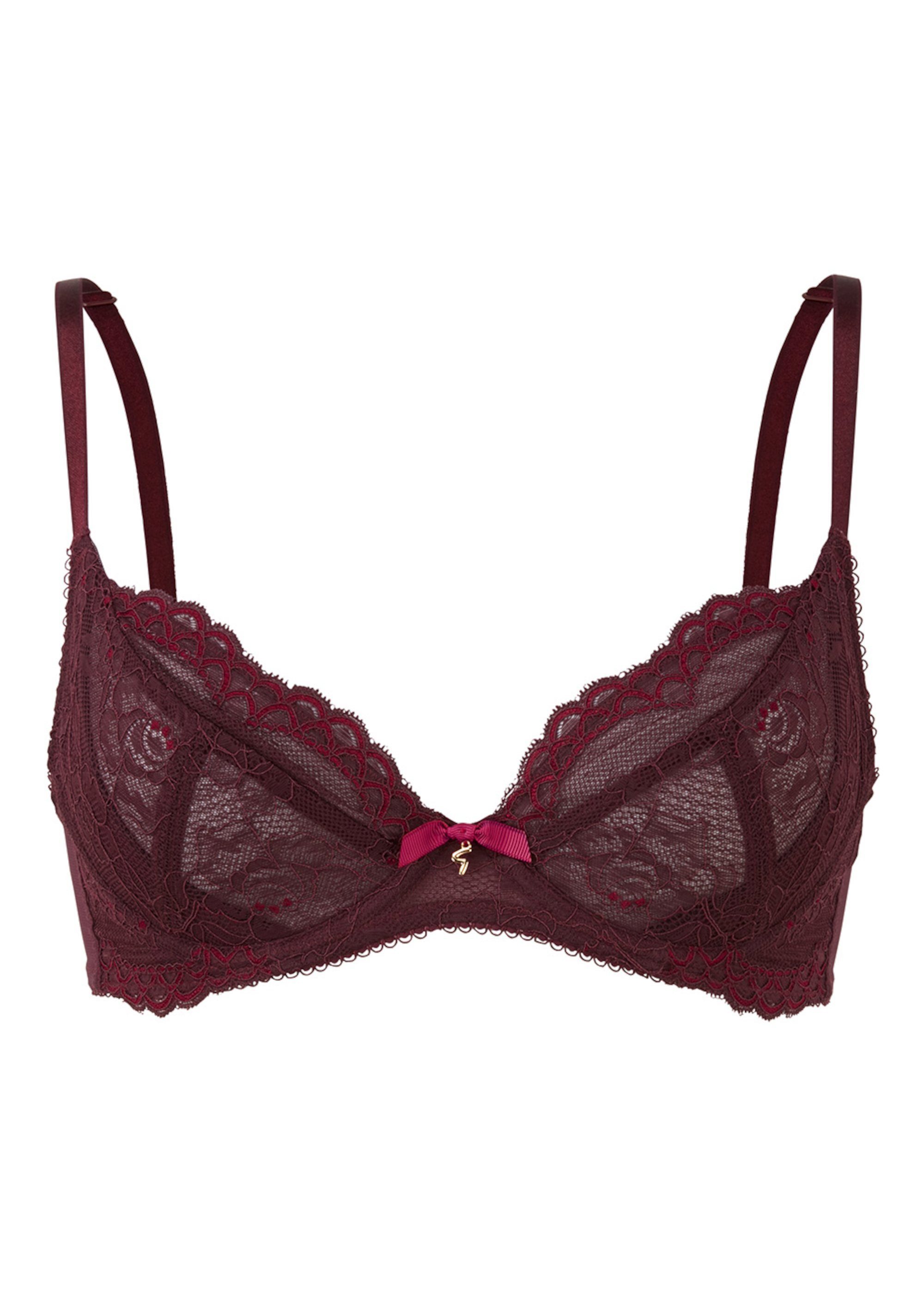 Gossard Dekolleté-BH Lace Natural Push-Up BH Feige (Balcony BH, 1-tlg., Spitze/Netz) besonders tief Ausgeschnitten zaubert ein umwerfendes Deokolletee