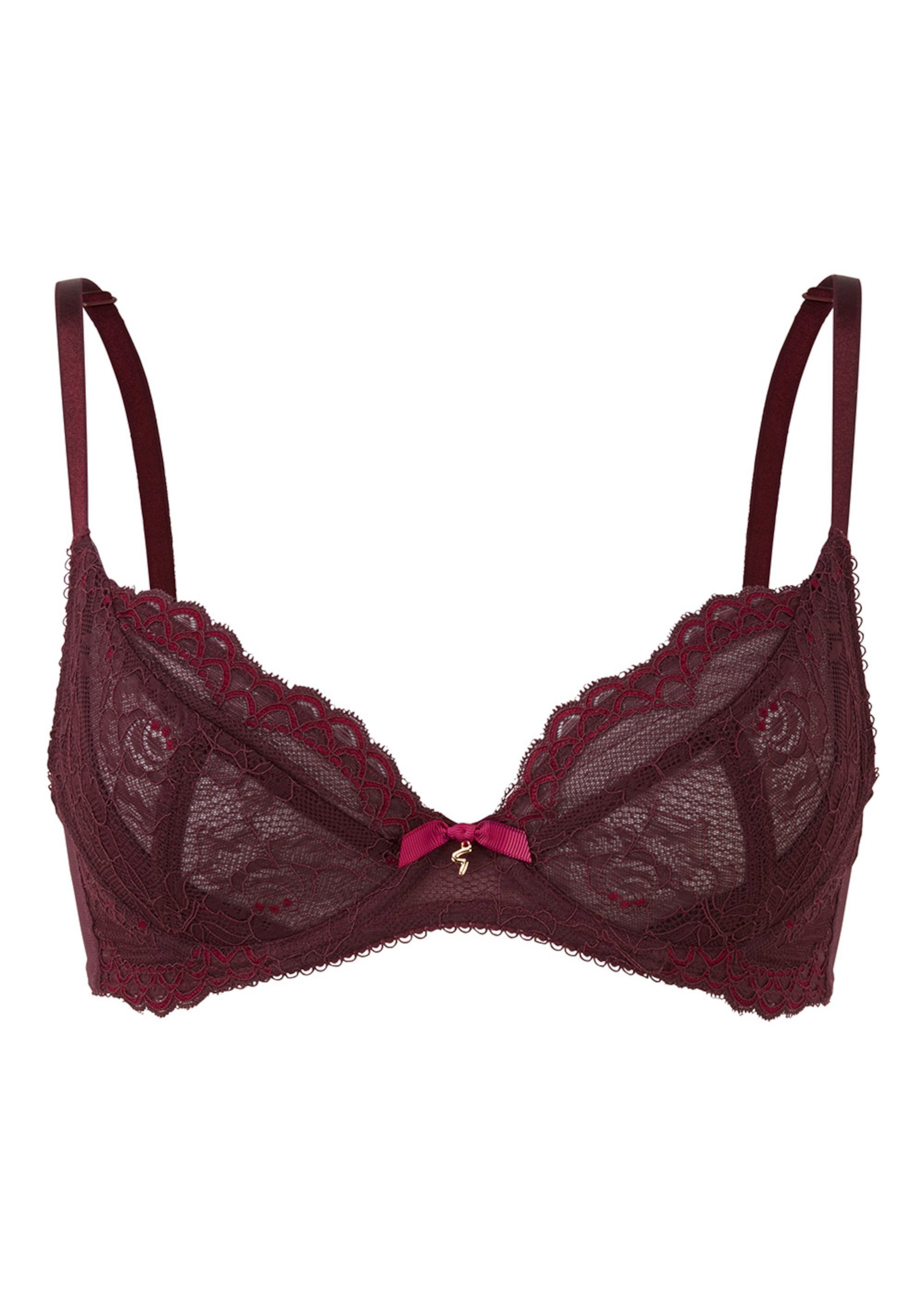 Gossard Dekolleté-BH Lace Natural Push-Up BH Feige (Balcony BH, Spitze/Netz)