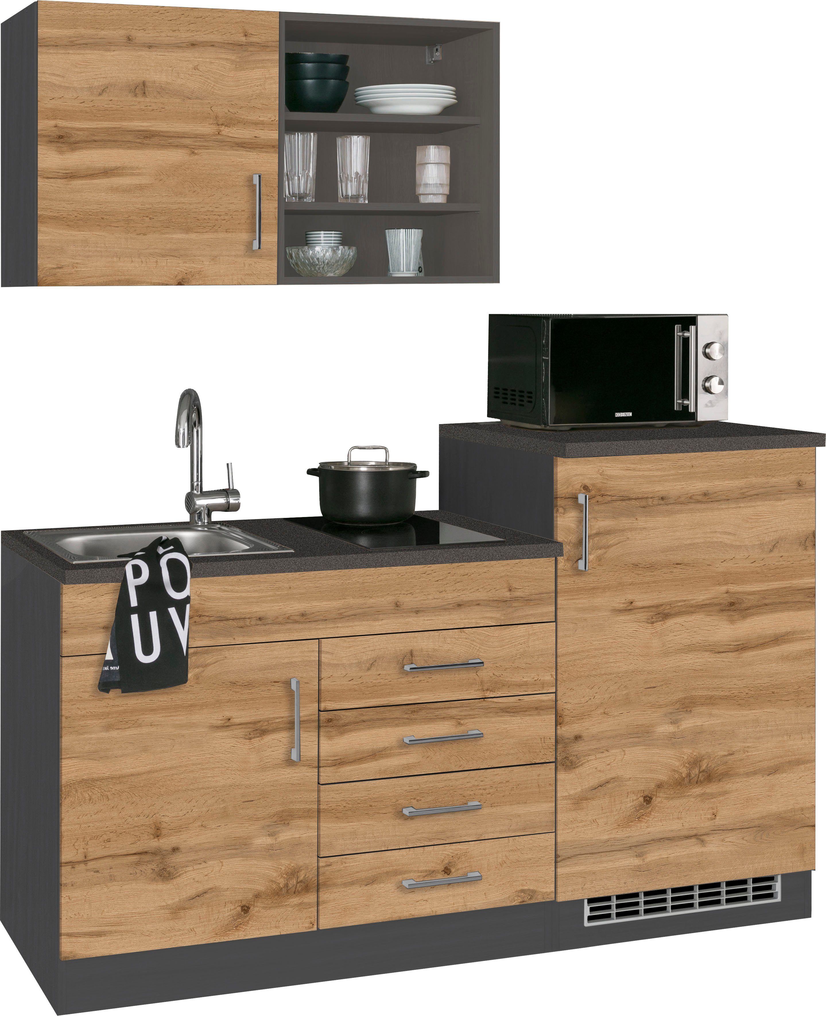 KOCHSTATION Pantryküche KS-Mali, Breite 160 cm, mit E-Geräten günstig online kaufen