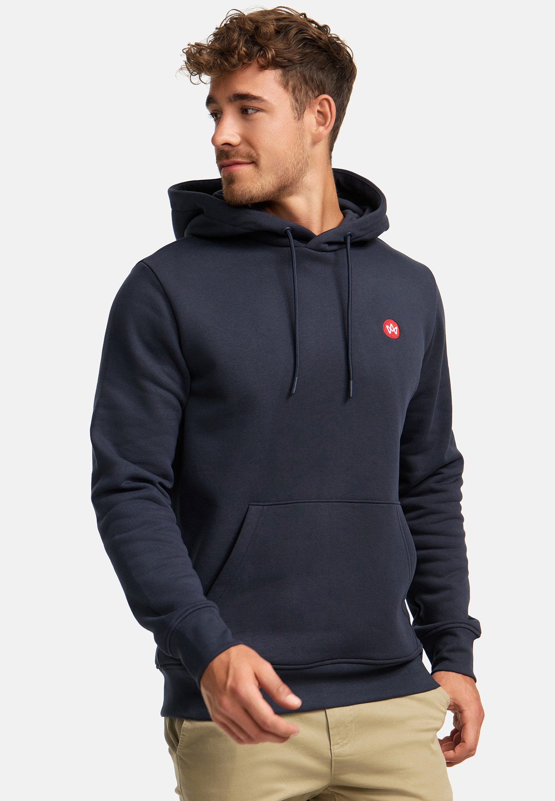 Kronstadt Hoodie Herren KSLars Sweatshirt Kapuze Herrenhoodie (Sweatshirt) Hoodie mit dezentem Logoprint auf der Brust