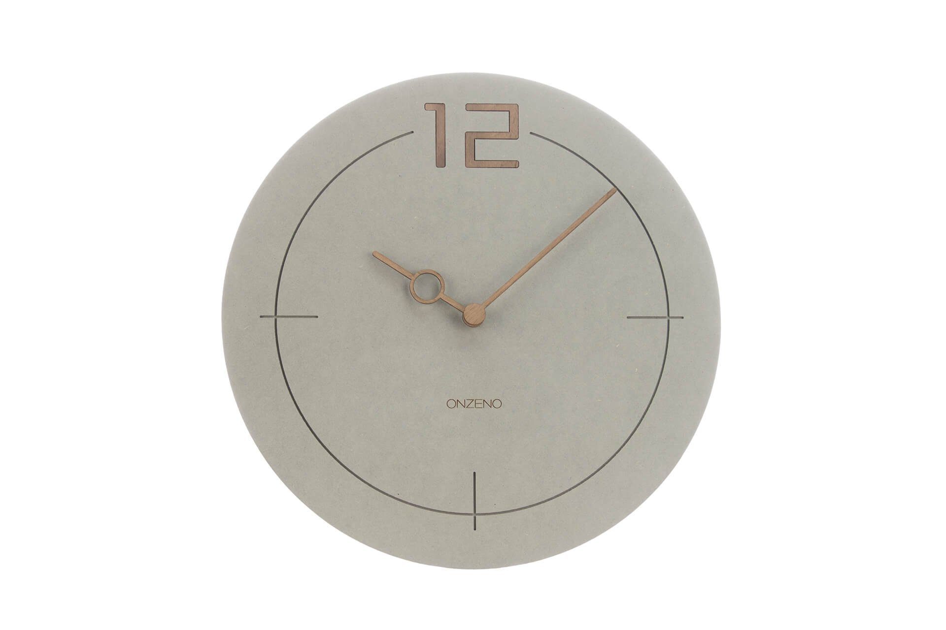 Wanduhr THE GREY. 29x29x0.9 cm