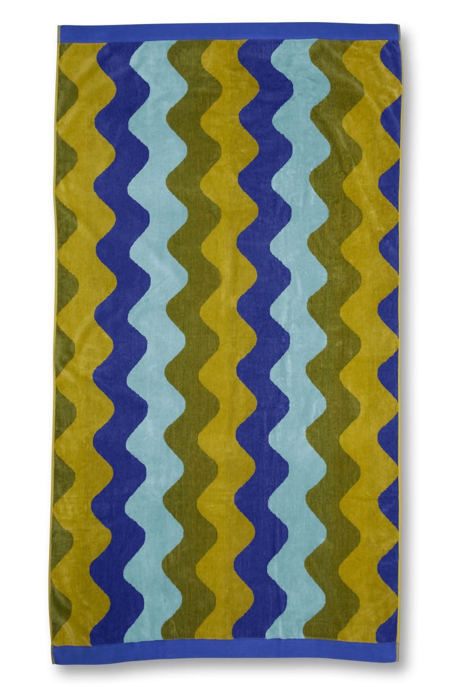 KAAT Amsterdam Strandtuch Strandtuch KA Waves Blue Green 100x180 Blaugrün, (1-St), Sport, Strand & Badehandtuch Liegetuch Saunatuch