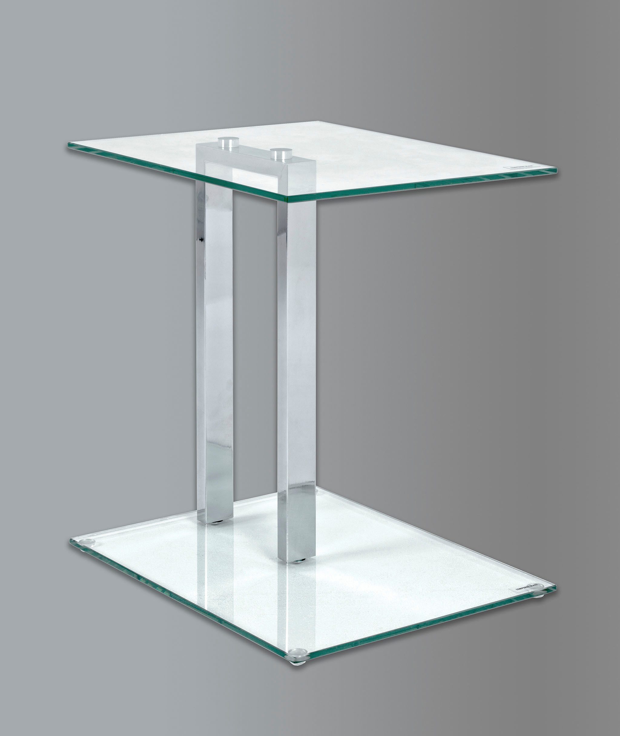 HAKU Beistelltisch Sofatisch, Wohnzimmertisch (1-St), rechteckig - aus Metall Silber B/T/H 45/35/50 cm