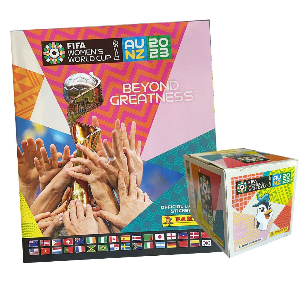 Panini Sammelkarte Panini FIFA Frauen WM 2023 Sammelsticker 1 Display (50 Tüten) + Album