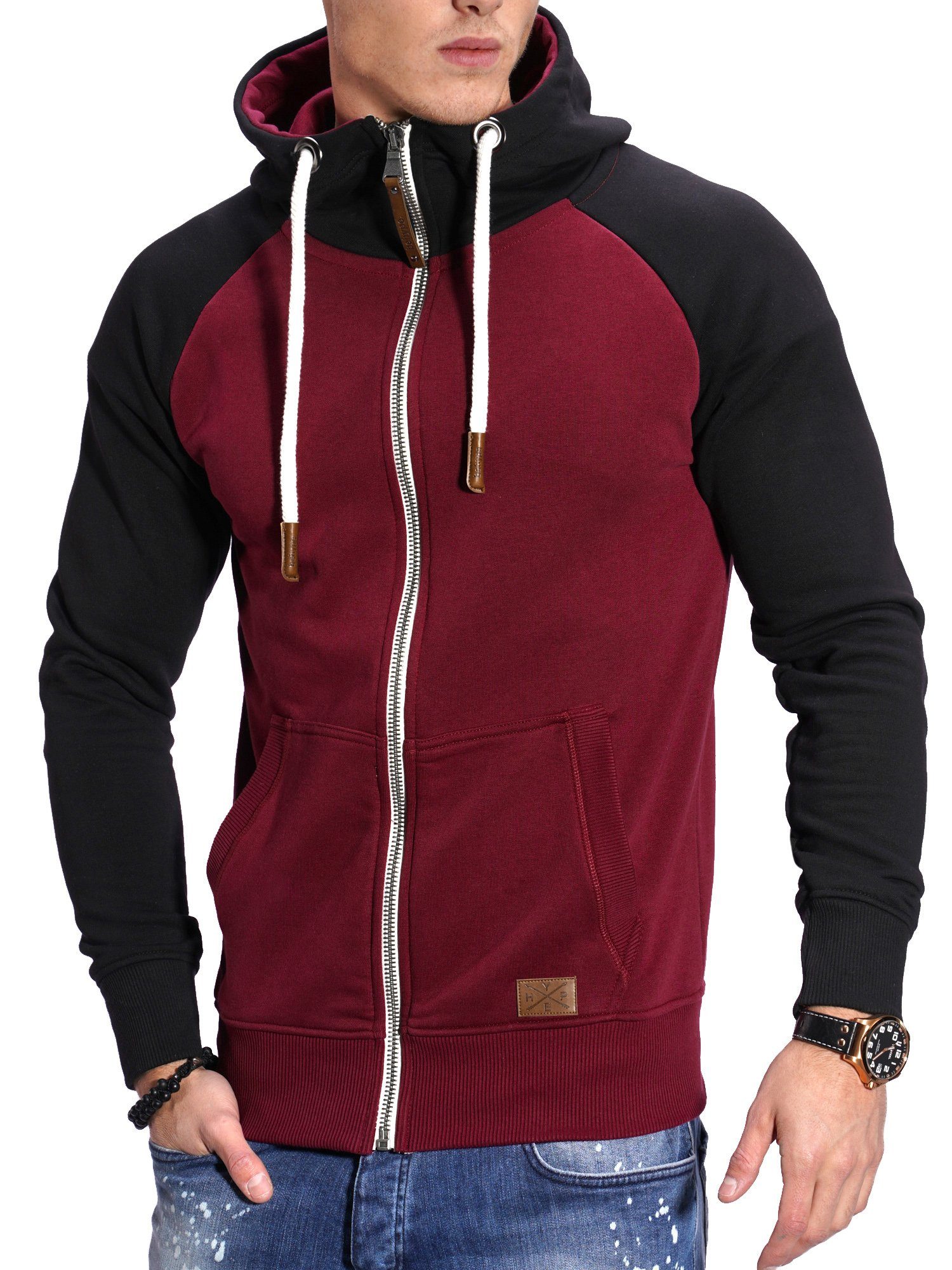 behype Sweatjacke RAGLAN mit Raglan-Ärmeln