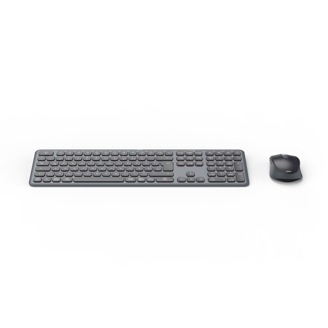 Hama Tastatur und Maus kabellos (Multi Device 2,4GHz, 2x Bluetooth, QWERTZ) Tastatur- und Maus-Set