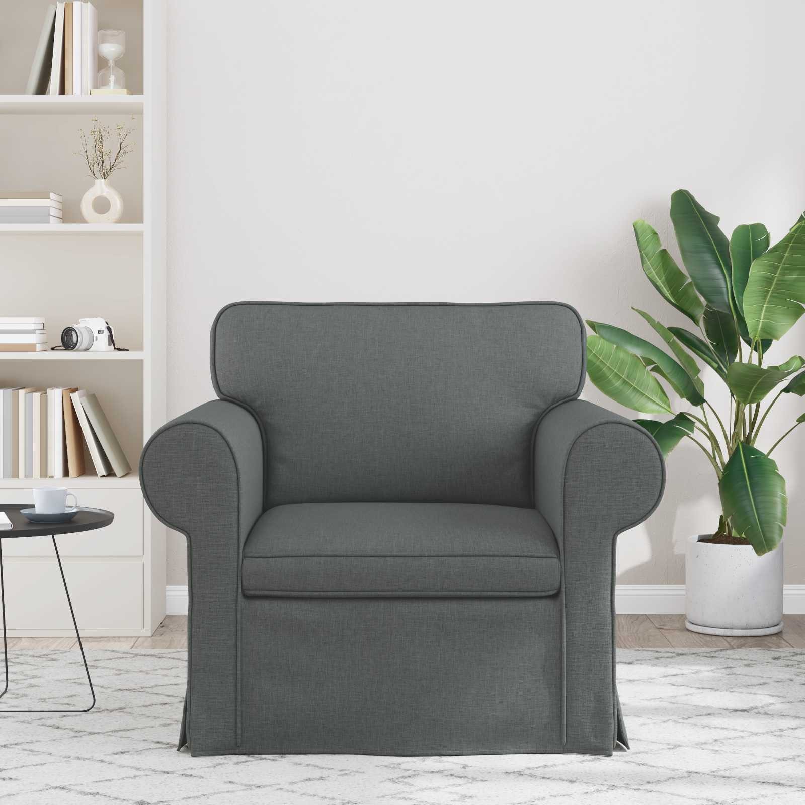 vidaXL Sofa Sofa Dunkelgrau 95 x 82 x 80 cm Stoff, 1 Teile – Bild 3 von 5