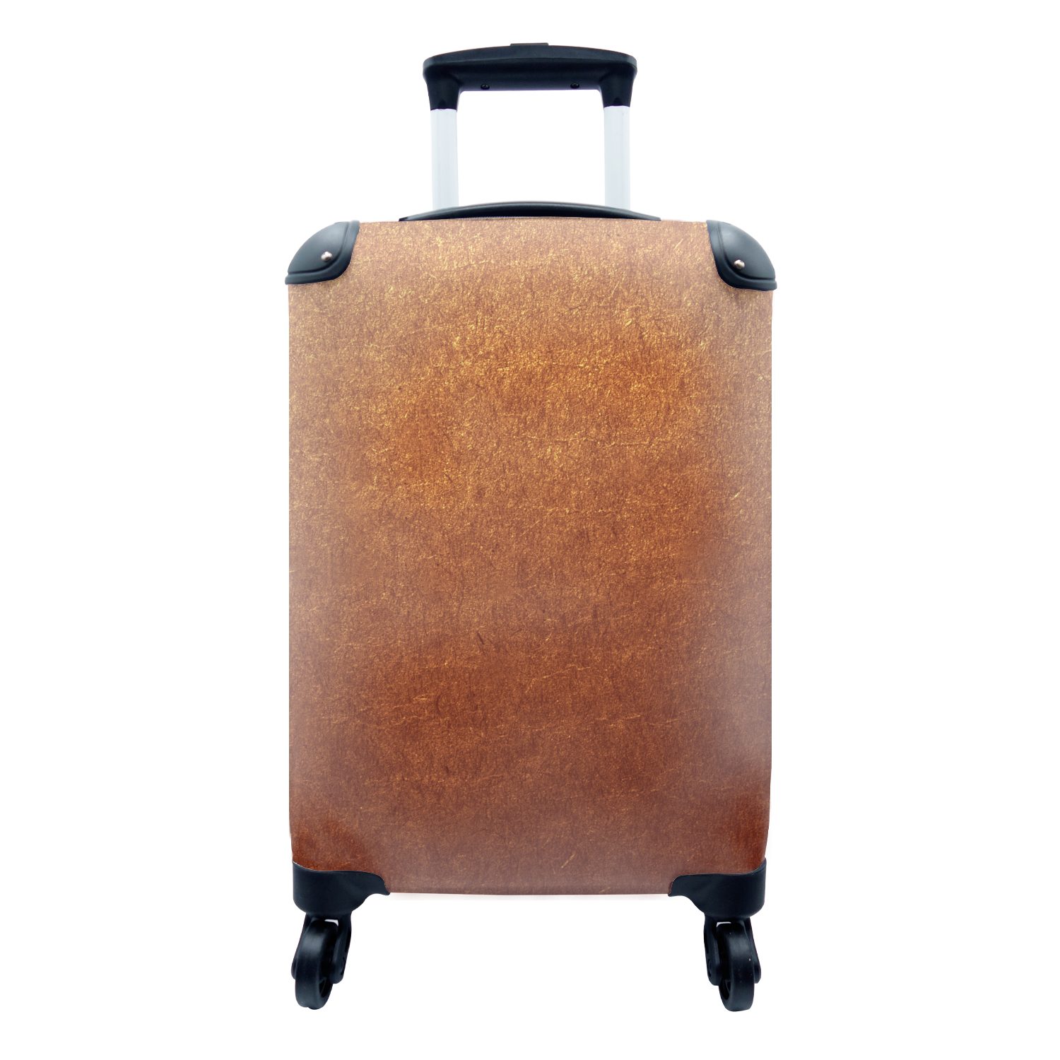 MuchoWow Handgepäckkoffer Rost - Bronze - Abstrakt, 4 Rollen, Reisetasche mit rollen, Handgepäck für Ferien, Trolley, Reisekoffer