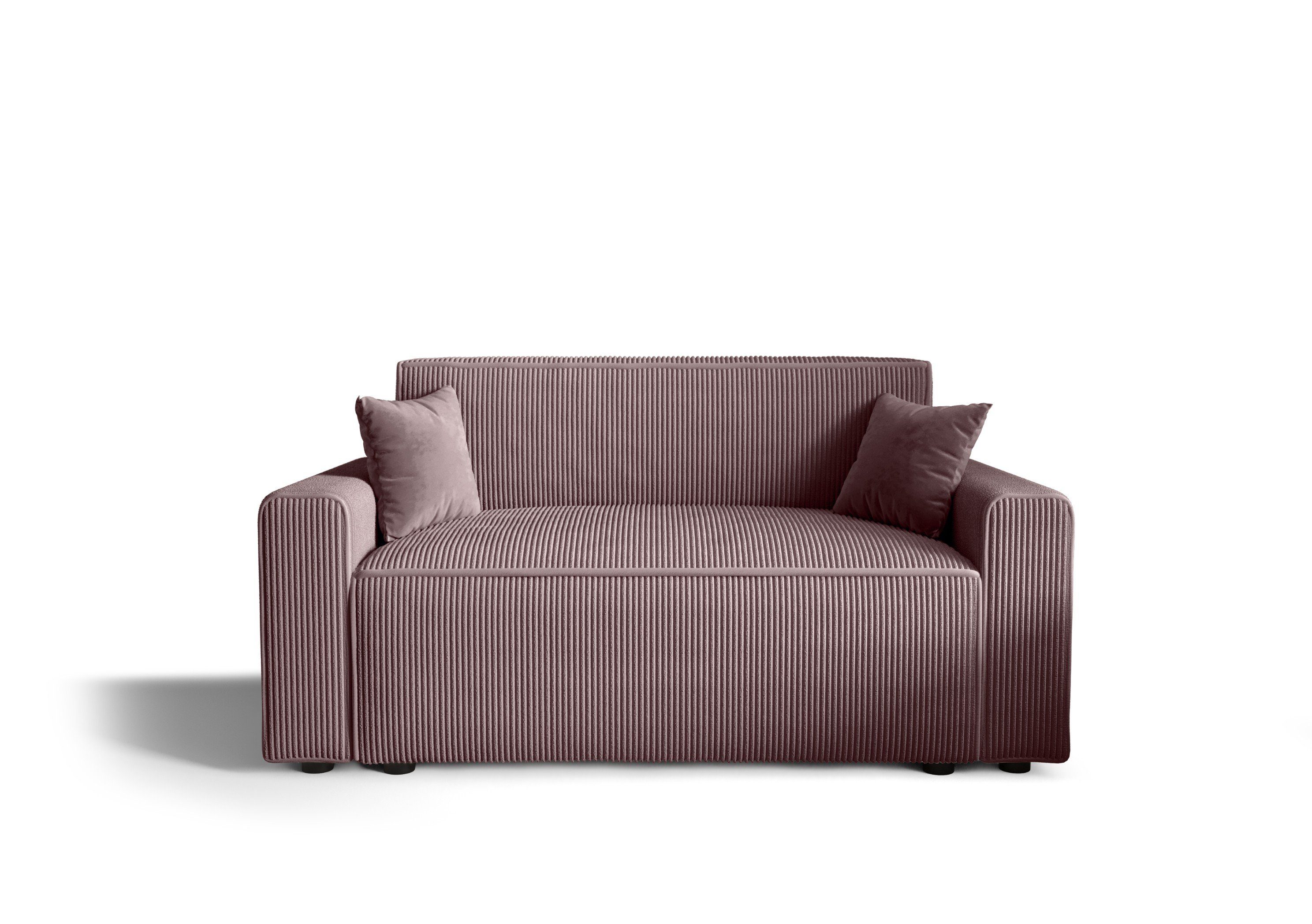 pressiode Sofa Schlafsofa, COUCH mit Schlaffunktion und Bettkasten 171cm MIRA BIS Hellrosa | Alle Sofas