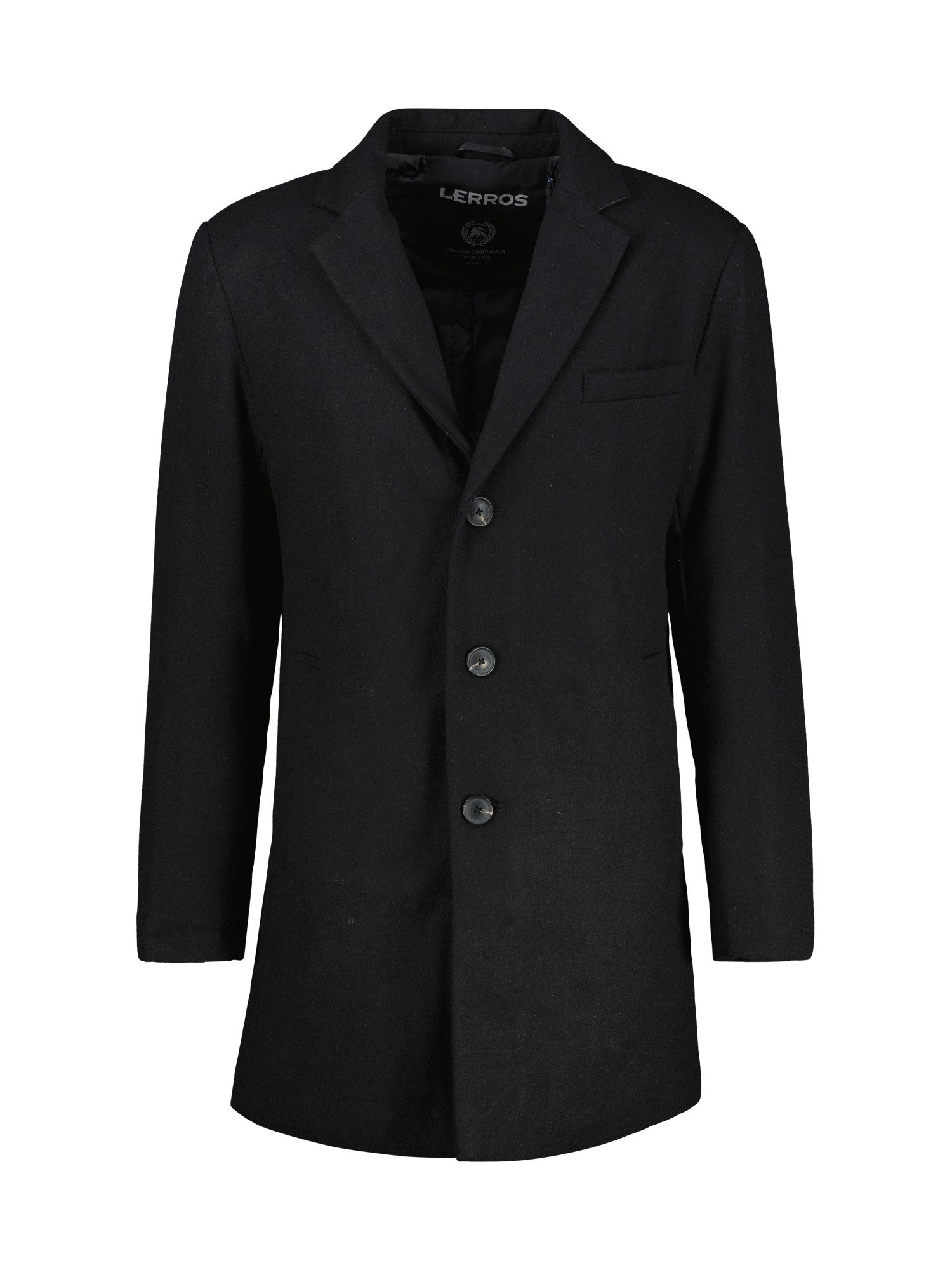 LERROS Wollmantel Eleganter Mantel mit Reverskragen und Wollanteil