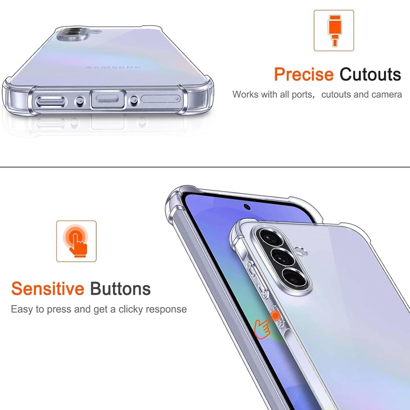 CoolGadget Handyhülle Anti Shock Rugged Case für Samsung Galaxy A56 5G 6,7 Zoll, Slim Cover mit Kantenschutz Schutzhülle für Samsung A56 5G Hülle – Bild 4 von 5