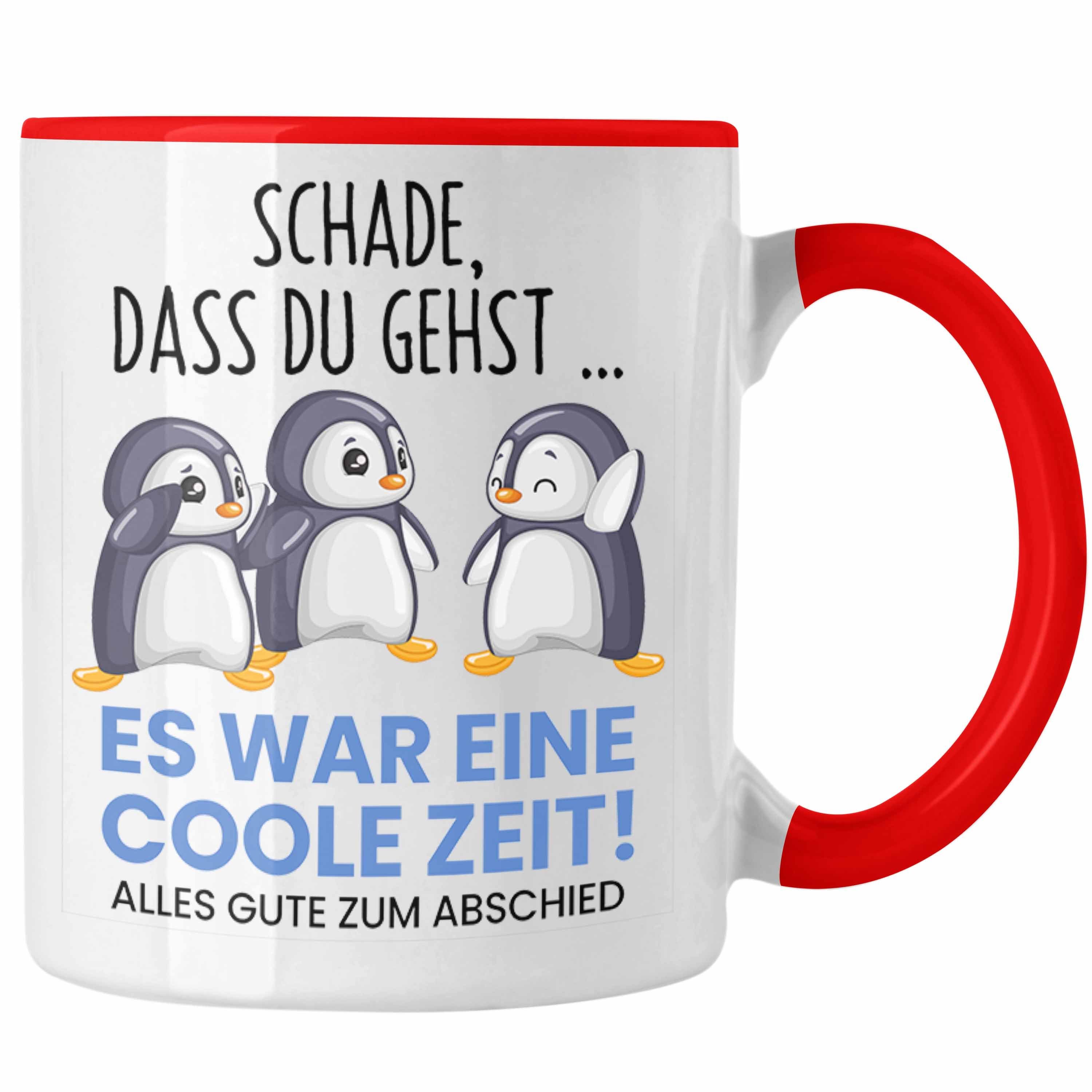 Trendation Tasse Schade Dass Du Gehst Tasse Geschenk zum Abschied Jobwechel Abschiedsg