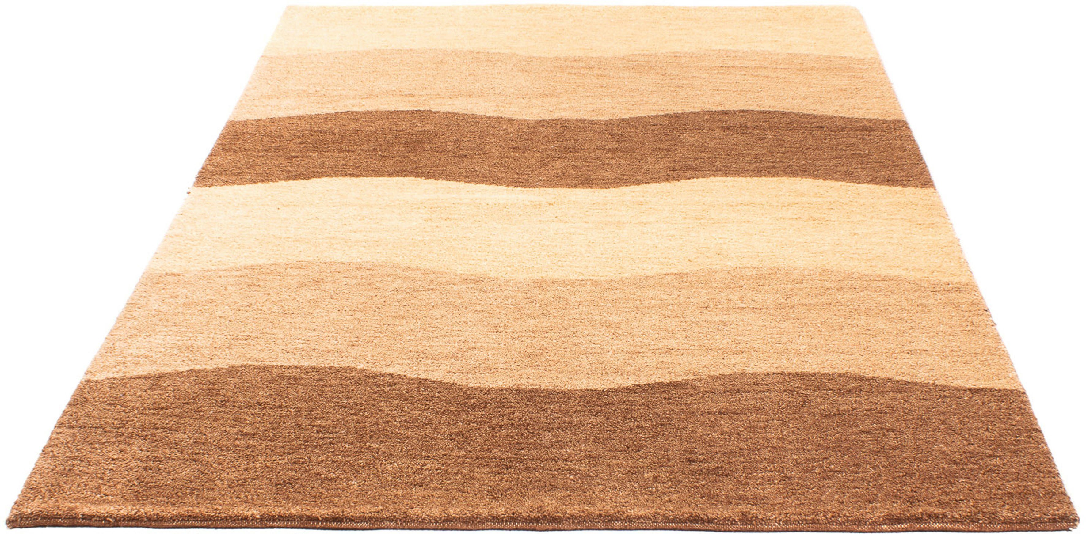 Wollteppich Gabbeh - Indus - 201 x 141 cm - mehrfarbig, morgenland, rechteckig, Höhe: 18 mm, Wohnzimmer, Handgeknüpft, Einzelstück mit Zertifikat | Kurzflor-Teppiche