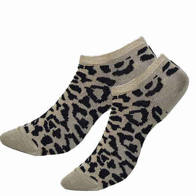 Sangiacomo Basicsocken mit Leopardenmuster (Packung, 1-Paar, 1 Paar) mit dezentem Glanz