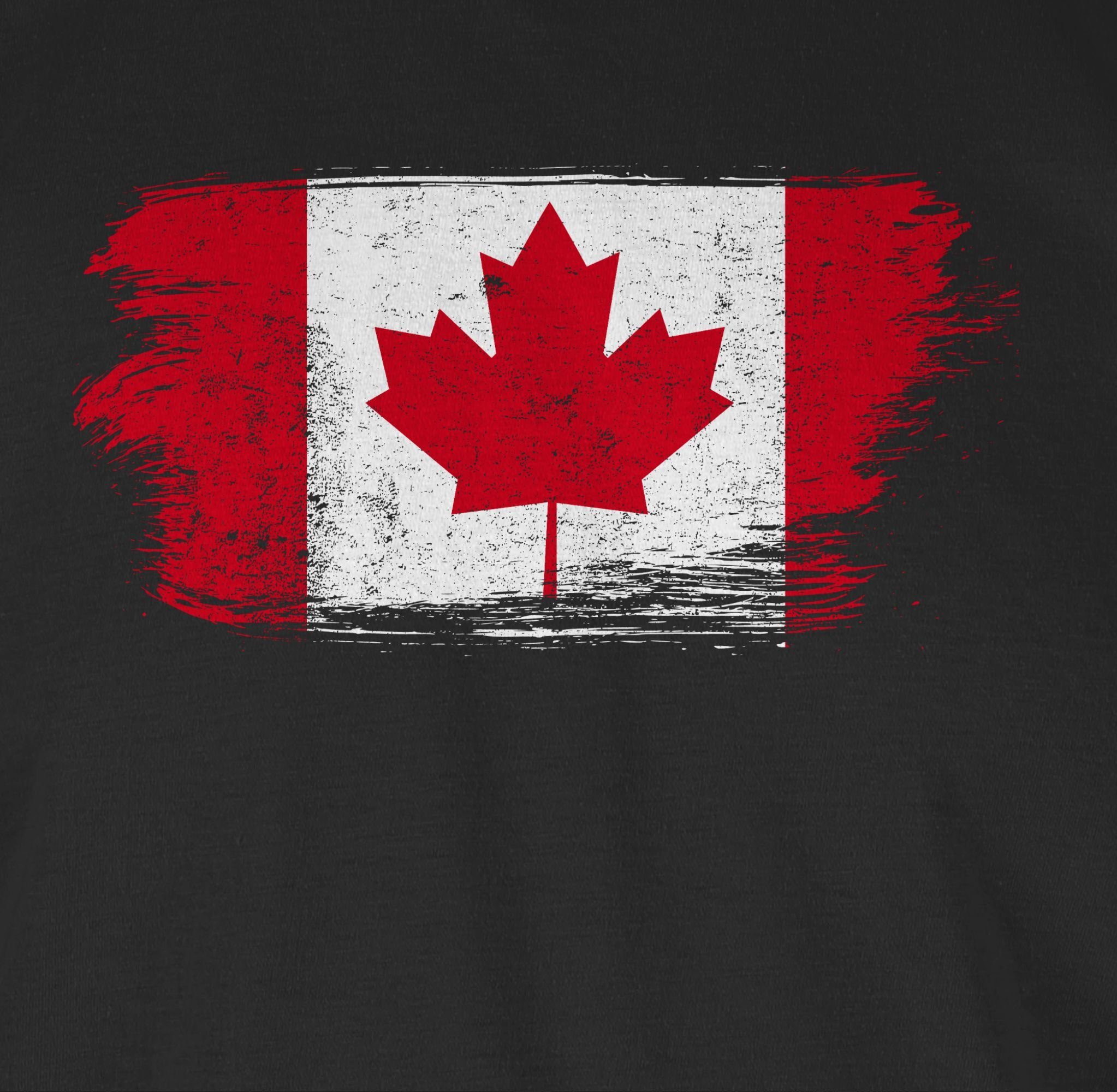 Länder Kanada Shirtracer 1 T-Shirt Vintage Schwarz Wappen