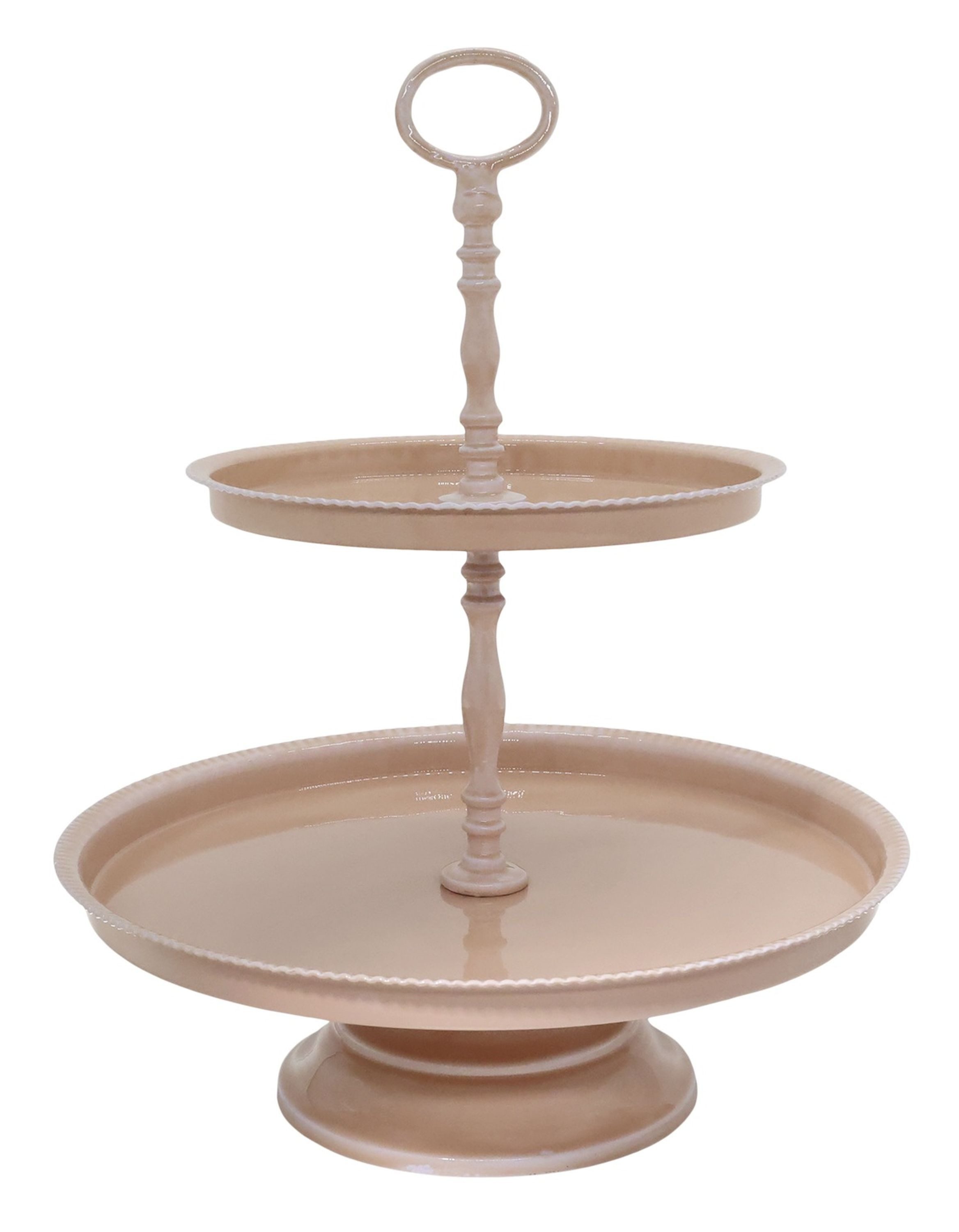Chic Antique Etagere Chic Antique - Etagere Ständer Servierständer 2 Stöckig Metall Rosa, Metall
