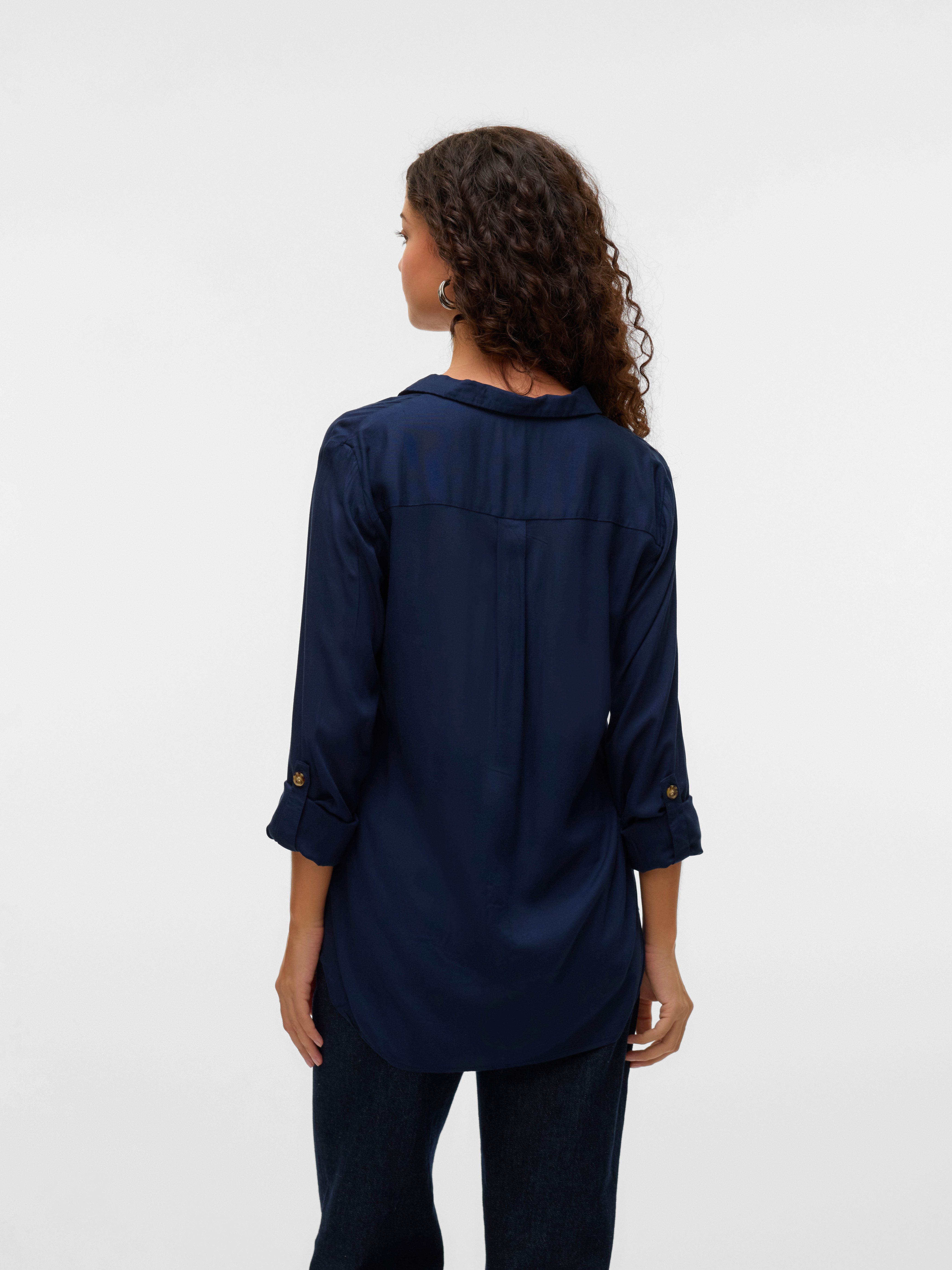 Vero Moda Hemdbluse VMBUMPY L/S SHIRT NEW WVN GA NOOS Viskose, regular fit