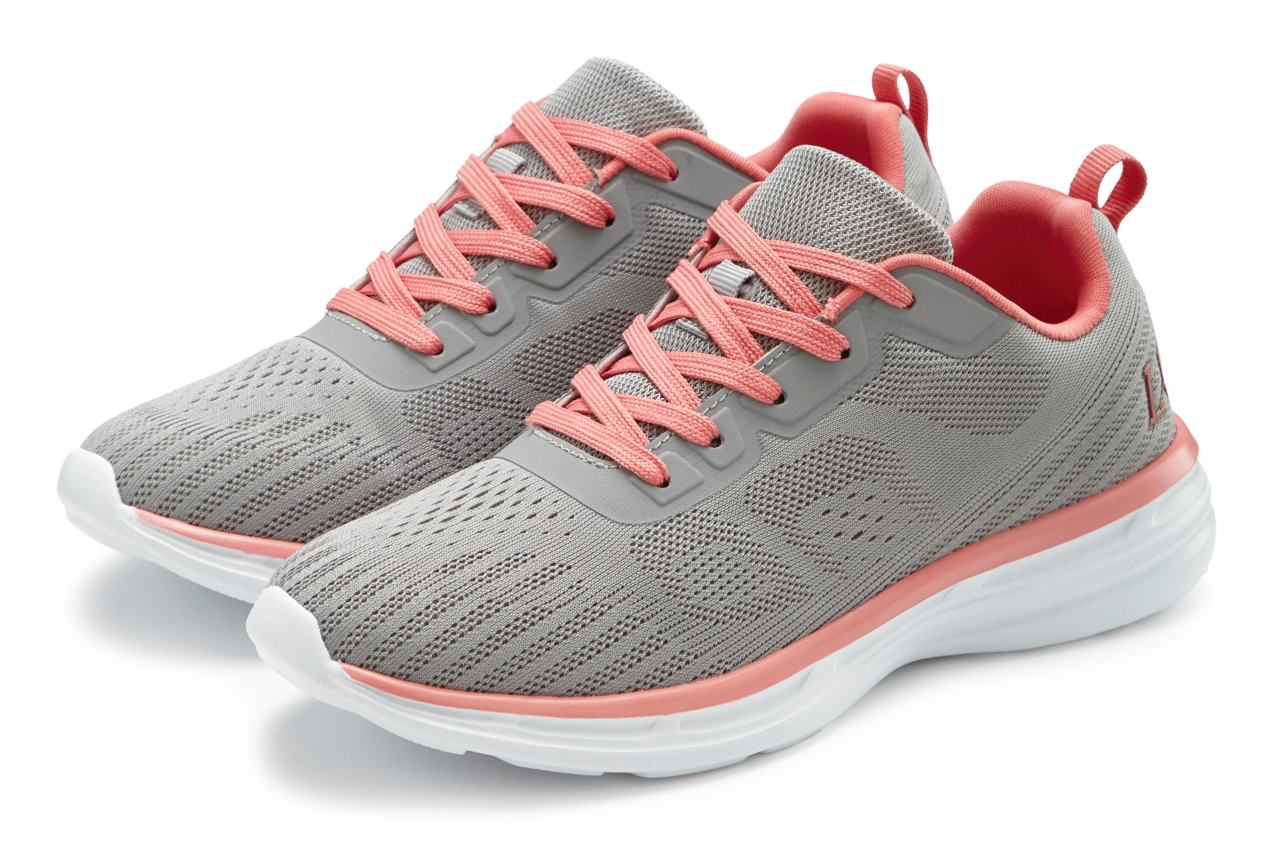 LASCANA Freizeitschuh, Halbschuh, Turnschuhe, Sneaker mit farbigen Details im sportiven Look VEGAN