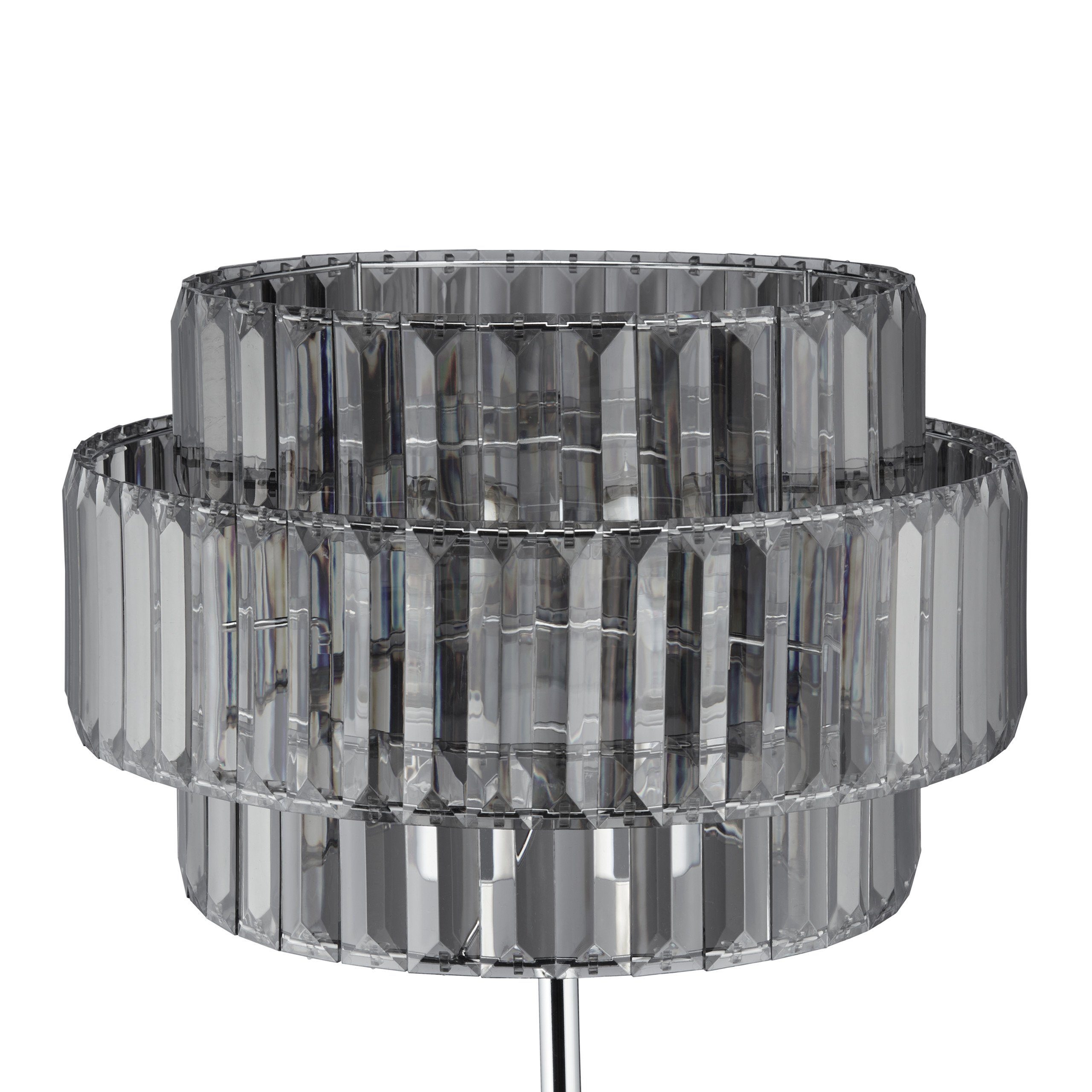 Stehlampe Stehlampe relaxdays mit grauen Kristallen