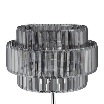 relaxdays Stehlampe Stehlampe mit grauen Kristallen