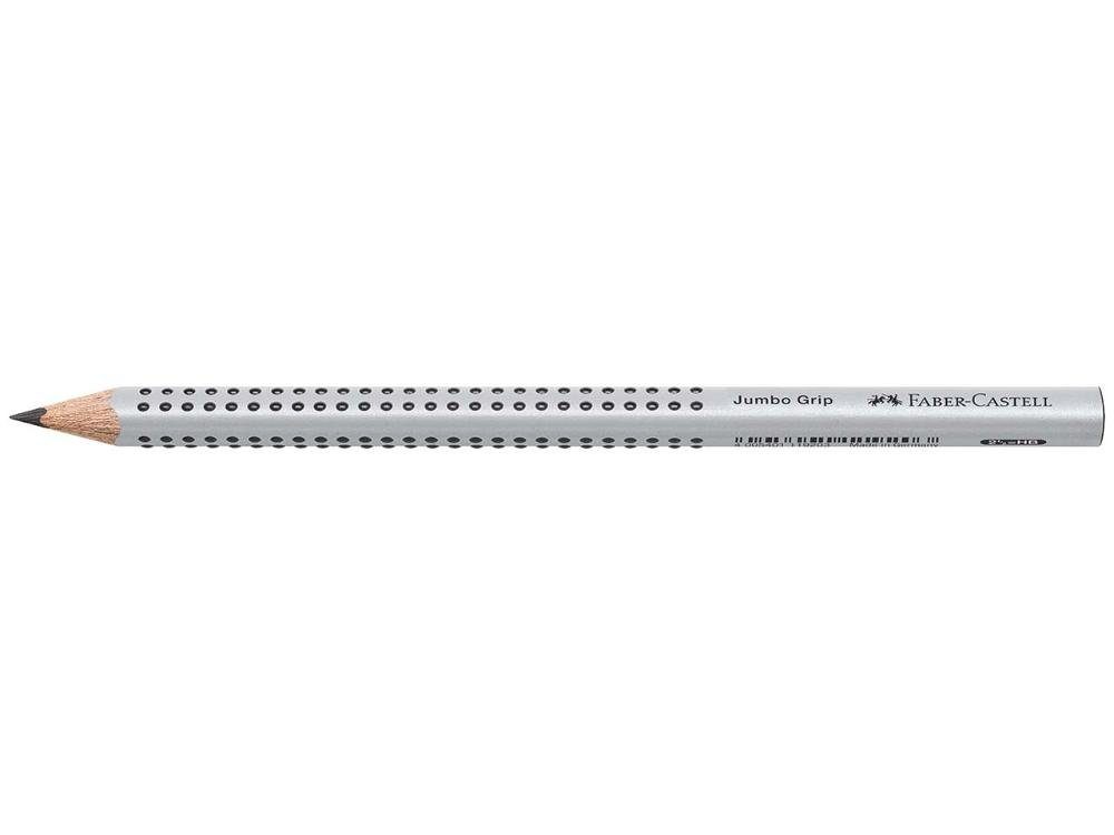 Faber-Castell 111997-2 - Matite Jumbo Grip, durezza: B, colore fusto: argento (+ penna jumbo