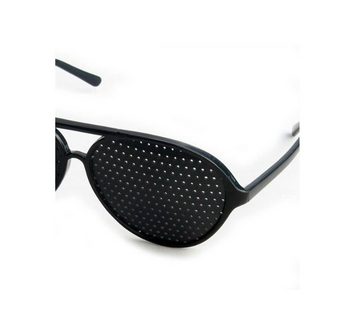 Goods+Gadgets Brille Lochbrille Rasterbrille, Augen-Training Zensurbrille