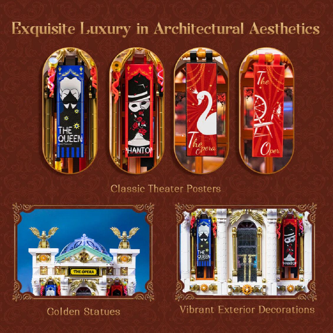 Pantasy Pantasy 85019 The Opera House 3.518 Teile Opern Haus Modular Building Konstruktions-Spielset, (3518 St)