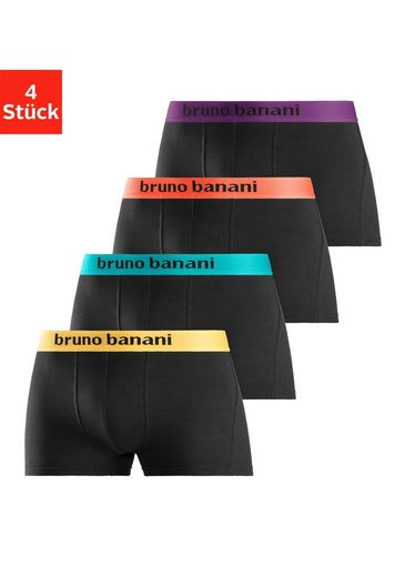 Bruno Banani Boxer (4 Stück) mit farbigen Marken-Schriftzug am Bündchen