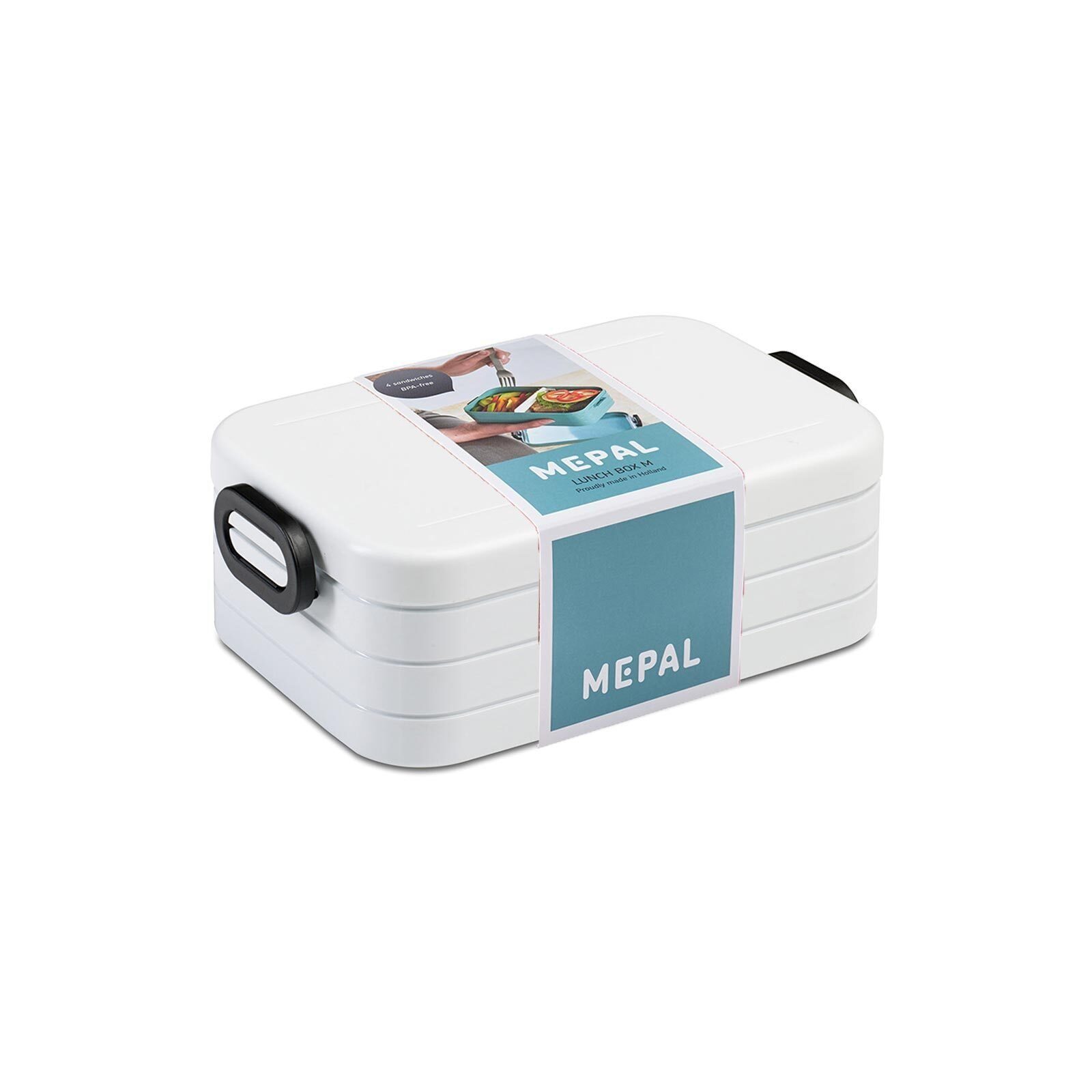 Lunchbox Spülmaschinengeeignet ml, Break (1-tlg), 900 Acrylnitril-Butadien-Styrol Mepal Midi (ABS), Take Lunchbox a weiß