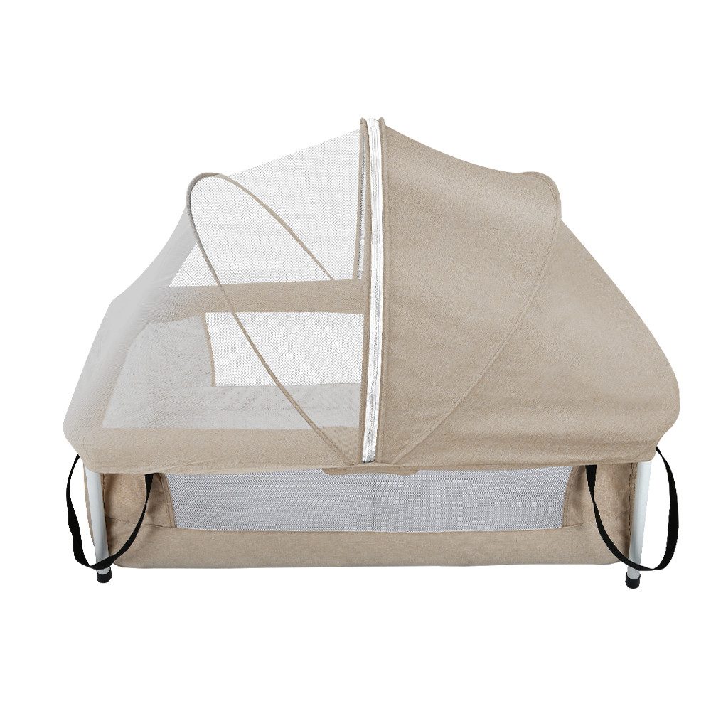 JEOBEST Baby-Reisebett 2-in-1 Reisebett, Faltbares Kinderreisebett Kinderbett mit Moskitonetz, Babybett mit weicher Komfort-Matratze inkl. Rucksack-Tragetasche