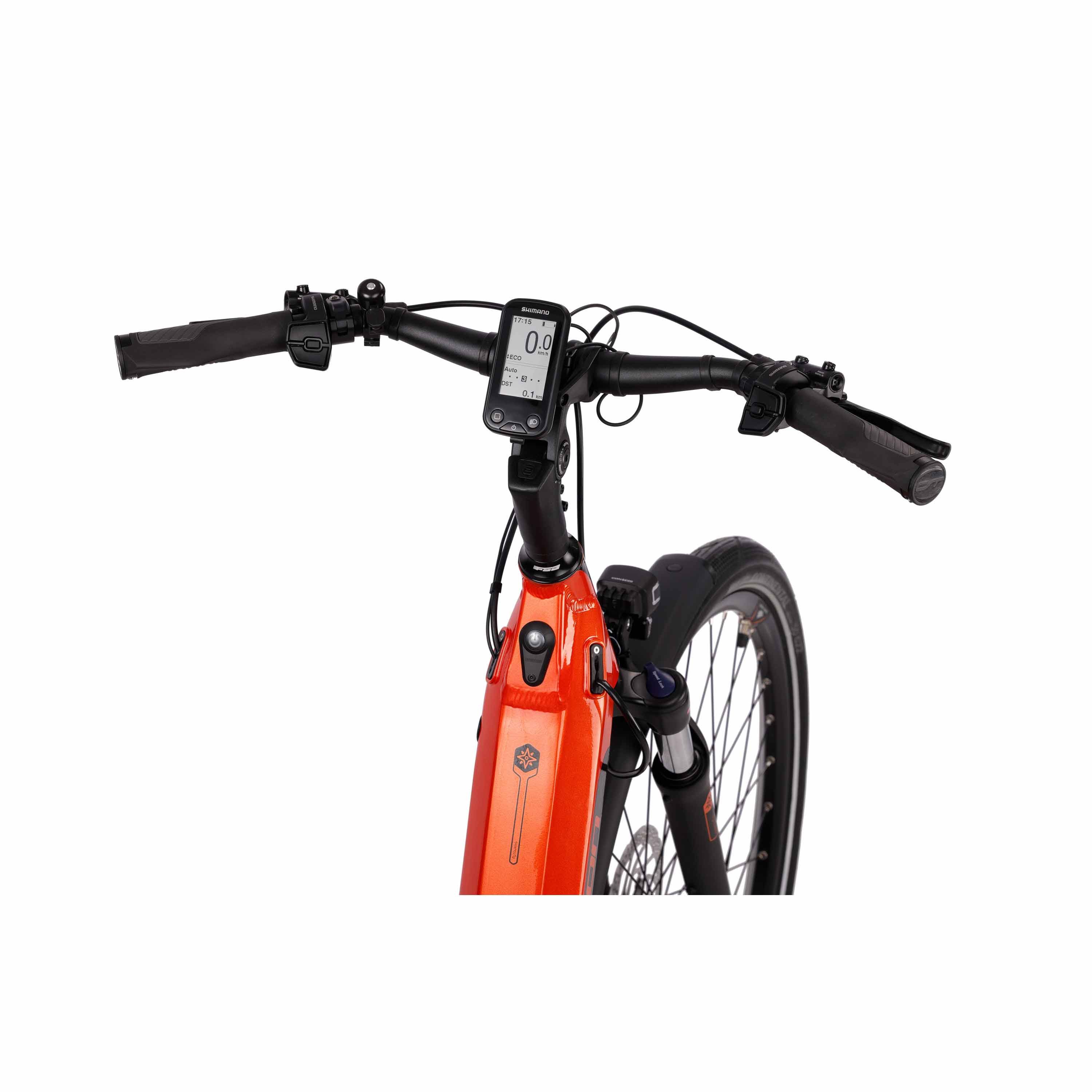 Airtracks E-Bike Cityrad 28" Damen E-Bike City Bike Fahrrad e-TOURING 11.9 SHIMANO STEPS E-6100, 5 Gang SHIMANO NEXUS INTER 5 Schaltwerk, Nabenschaltung, Mittelmotor, 630 Wh, (GATES CARBON BELT), Trekking Bike Tiefeinsteiger Low Step - 45cm 50cm 55cm