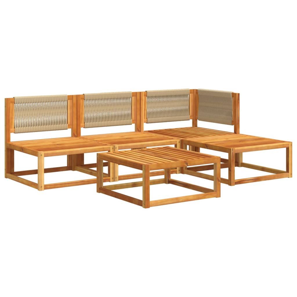 vidaXL Loungesofa 5-tlg. Garten-Sofagarnitur mit Kissen günstig online kaufen