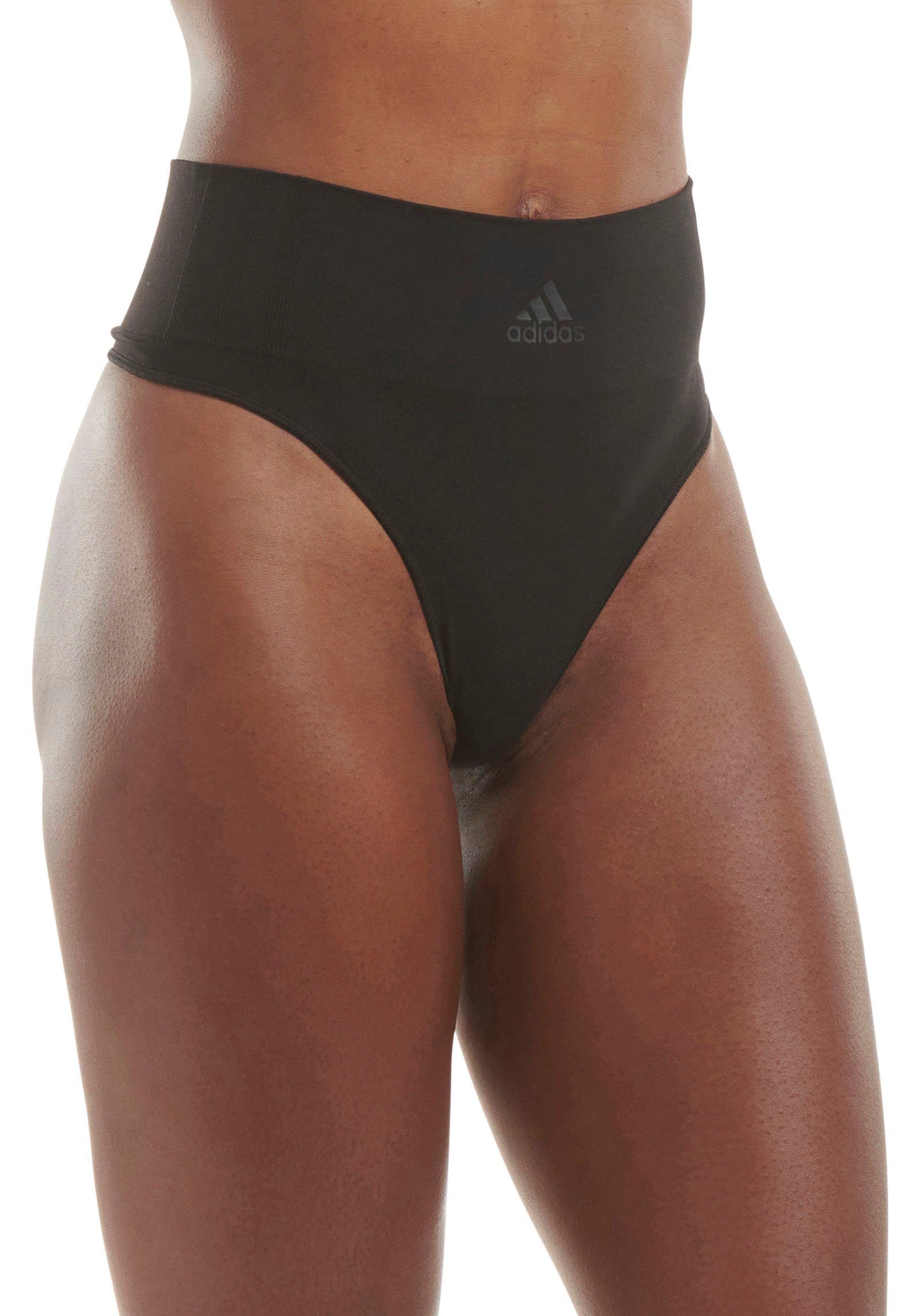 adidas Sportswear T-String (2er-Pack) schwarz Thong nahtlosem mit Stoff