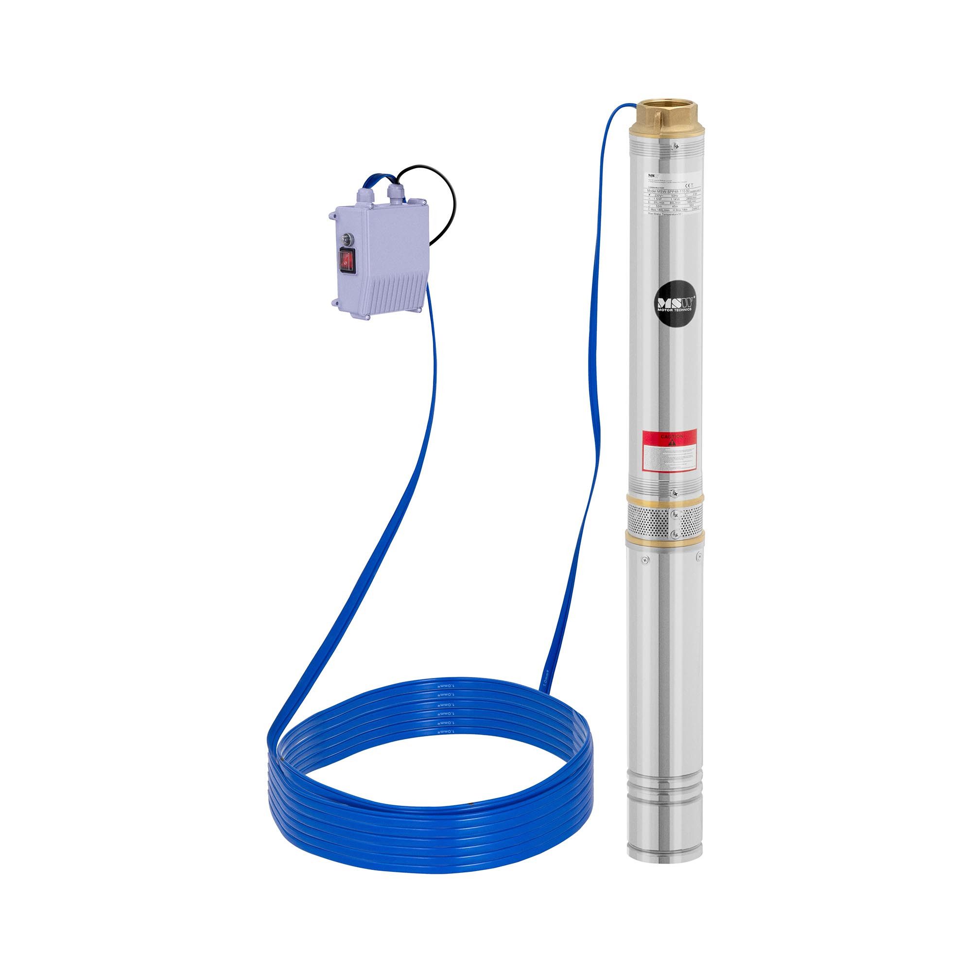 MSW Tiefbrunnenpumpe 10.800 l/h Brunnenpumpe Tauchpumpe günstig online kaufen