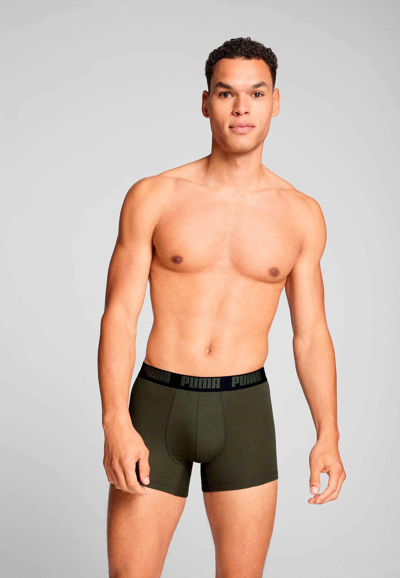 PUMA Boxershorts PUMA MEN EVERYDAY BASIC BOXERS 2P (2er Pack) mit Logobund