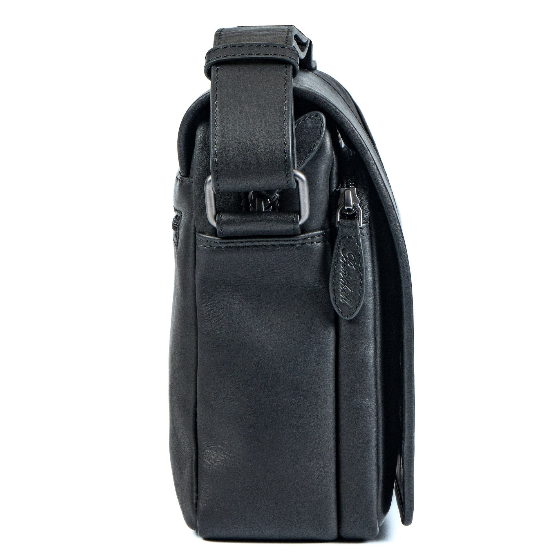 Benthill Messenger Bag Herren Umhängetasche Echt Leder Messenger Laptop Schultertasche Damen, Reißverschlussfach – Bild 5 von 5