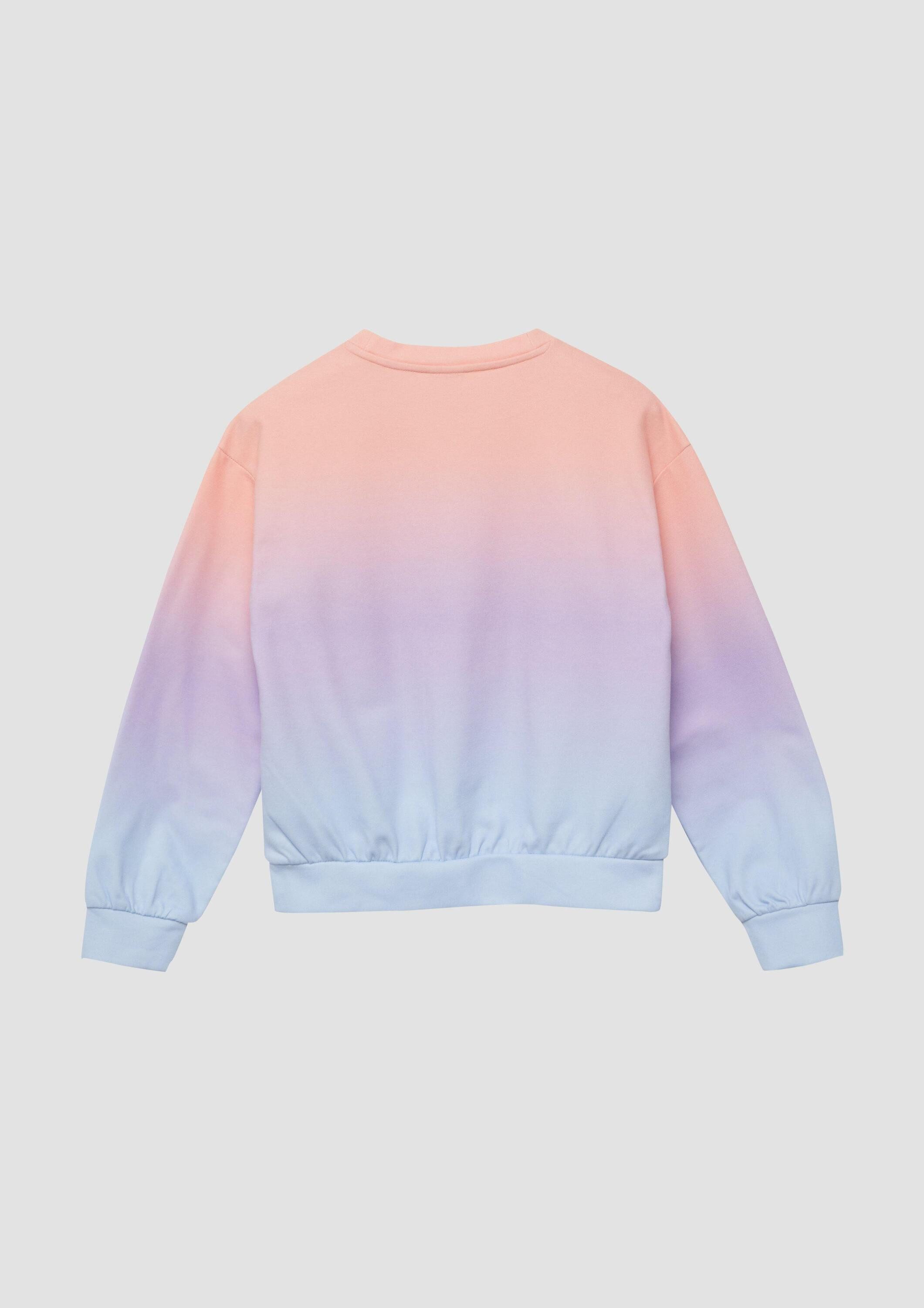 s.Oliver Sweatshirt Sweatshirt Oversize-Sweatshirt mit Farbverlauf