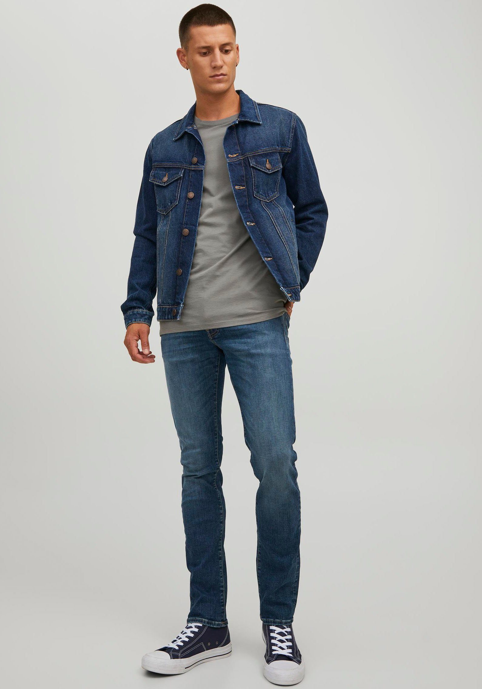 Jack & Jones Slim-fit-Jeans JJIGLENN – Slim-Fit-Jeans mit niedriger Leibhöhe Used, modisch, slim fit, Denim/Jeans – Bild 3 von 5