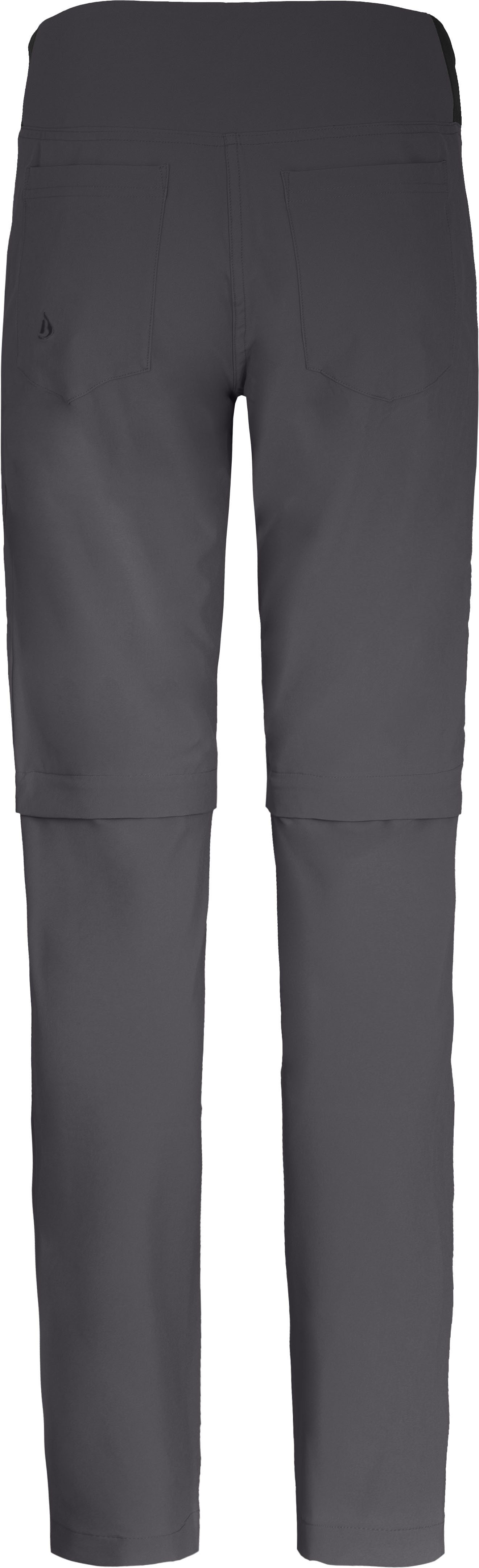 Bergson Outdoorhose AALBORG Vario Zipp-Off (slim) Damen Wanderhose, recycelt, elastisch, sportlich, Normalgrößen, grau