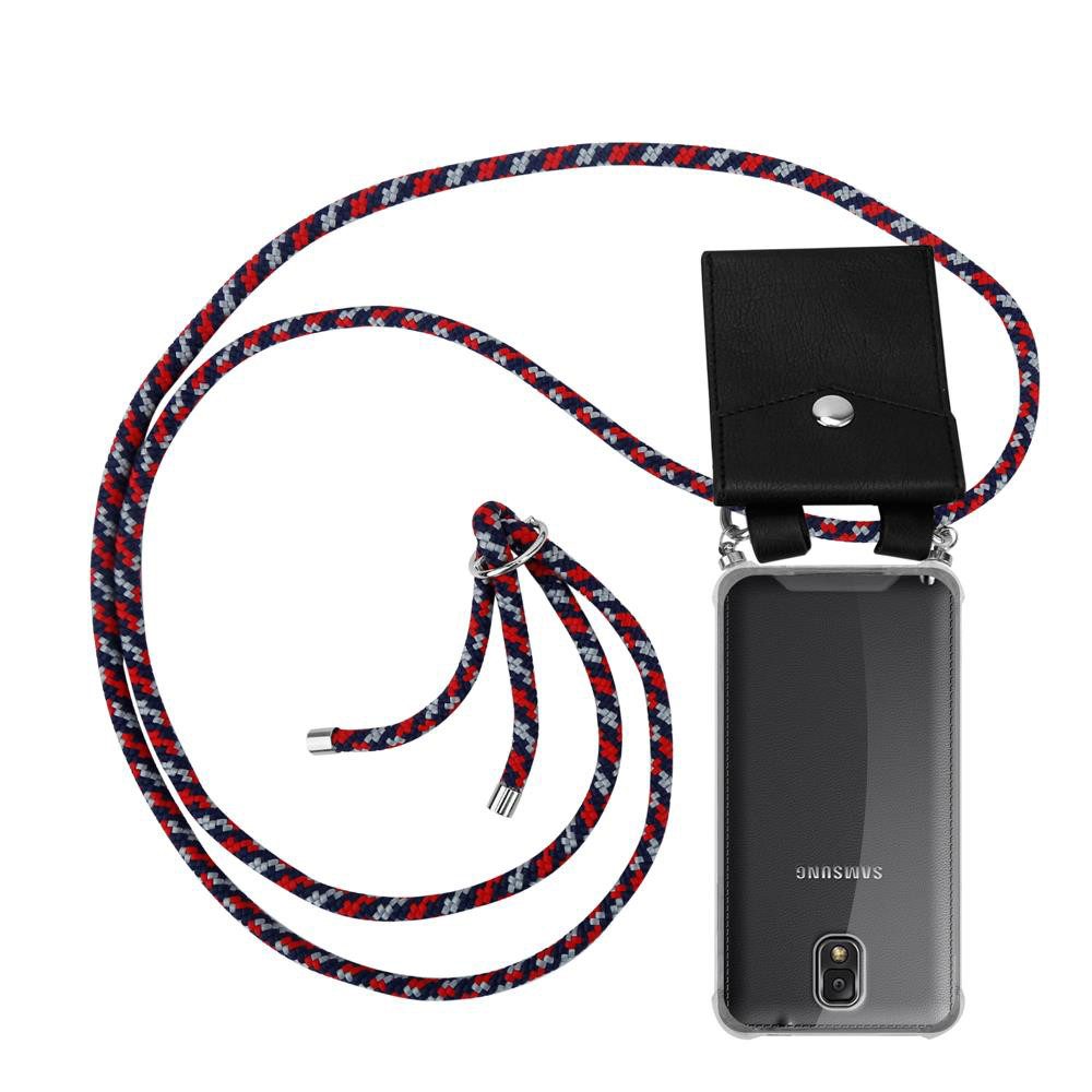 Cadorabo Handyhülle für Samsung Galaxy NOTE 3 Kette Samsung Galaxy NOTE 3, Flexible TPU Silikon Handy Schutzhülle - Hülle - mit Handykette