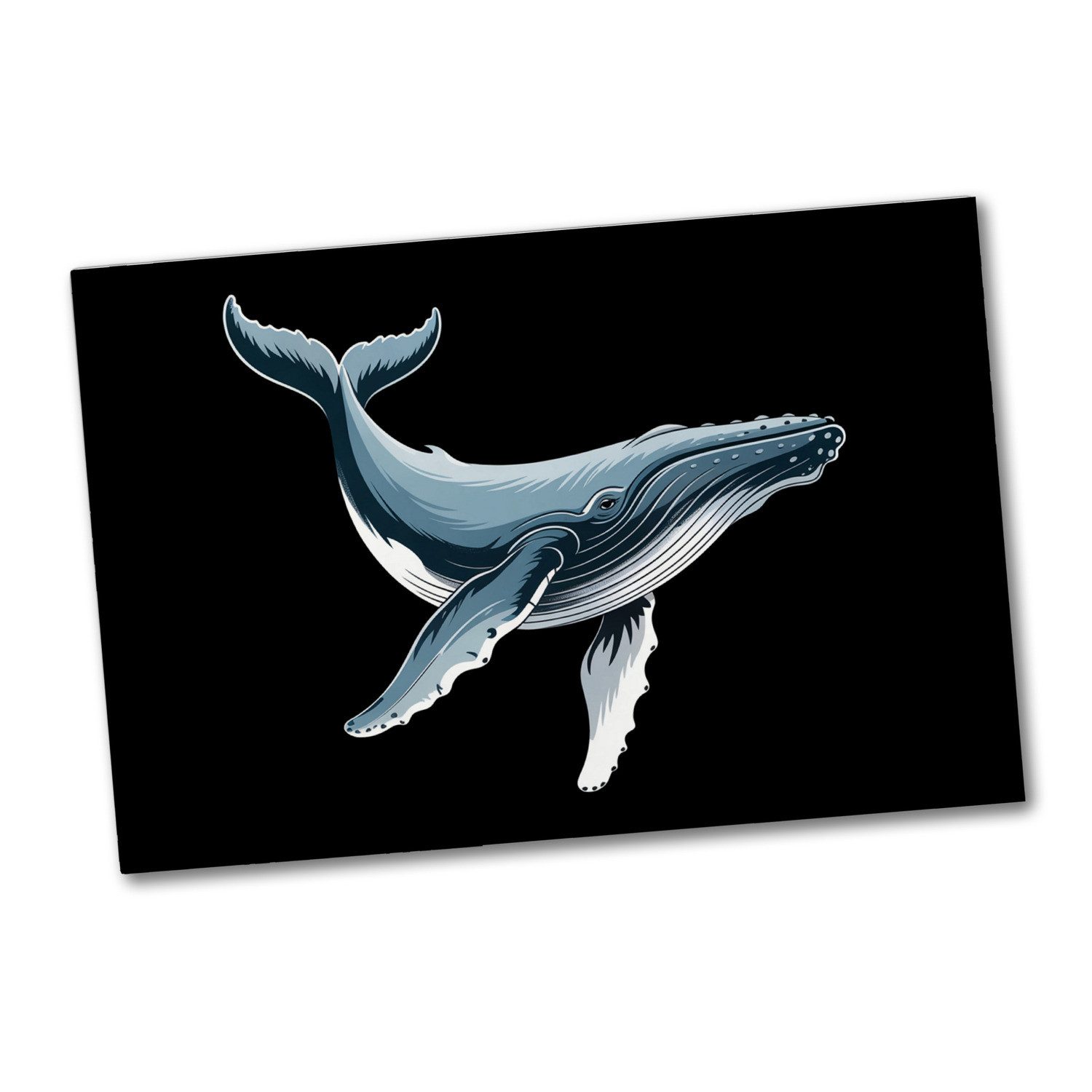 speecheese Magnet Buckelwal Illustration Souvenir Magnet für Tierliebhaber
