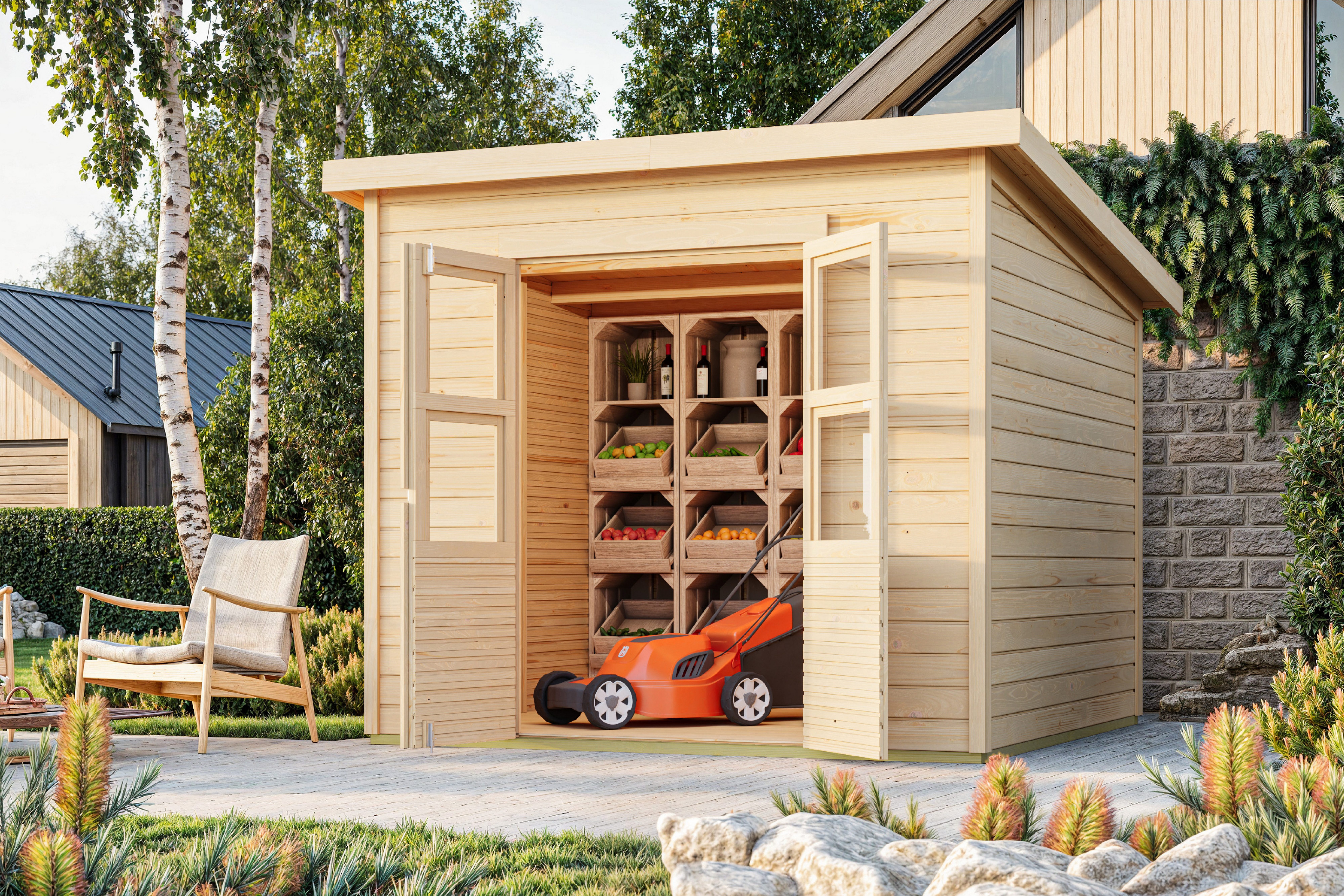 KONIFERA Gartenhaus Amrum 6, BxT: 242x244 cm