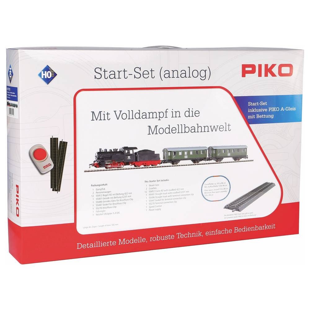 PIKO Modelleisenbahn Startpaket H0 Start-Set Personenzug 57112